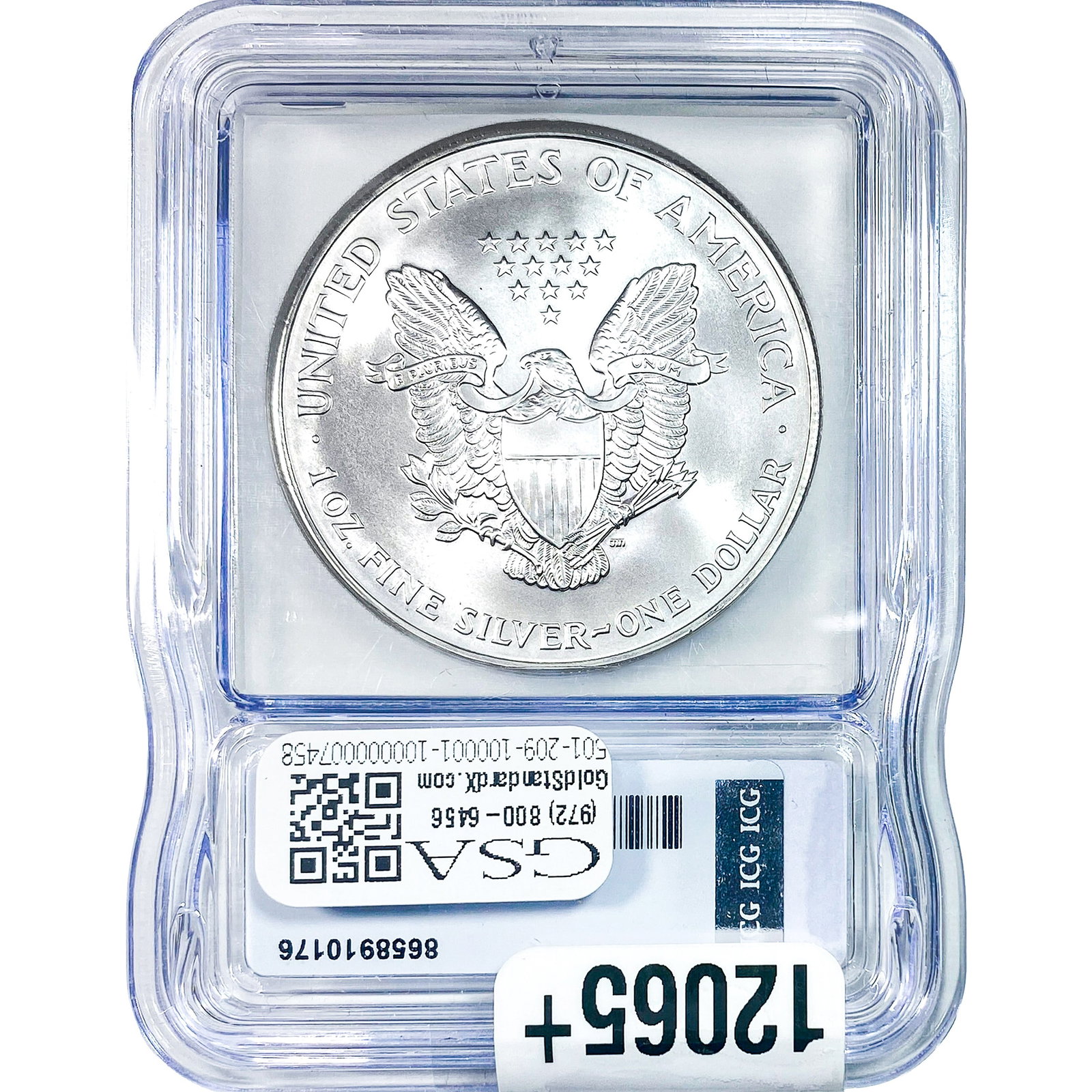 1999 Silver Eagle ICG MS70 - 2