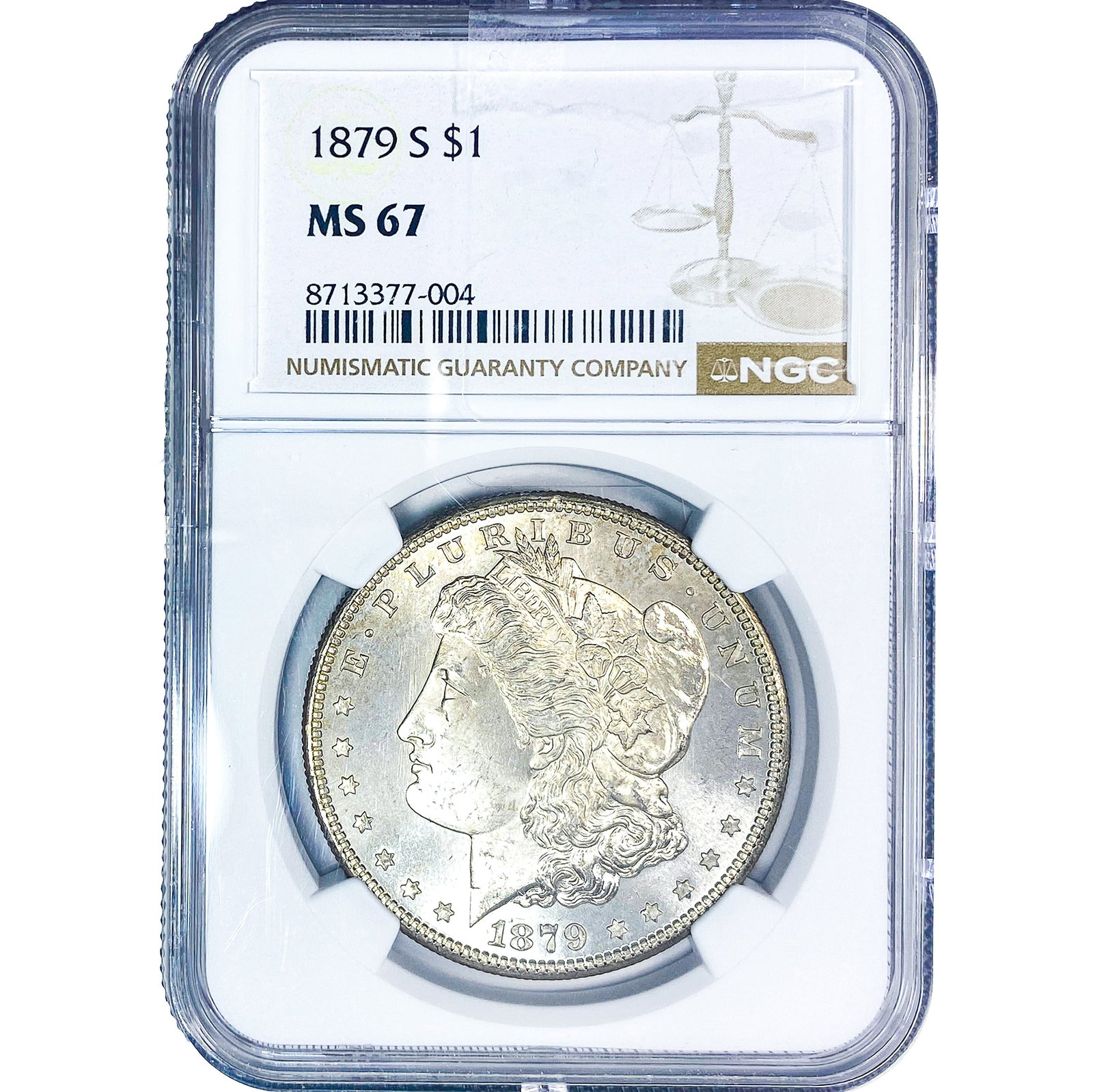 1879-S Morgan Silver Dollar NGC MS67: 1879-S Morgan Silver Dollar NGC MS67
