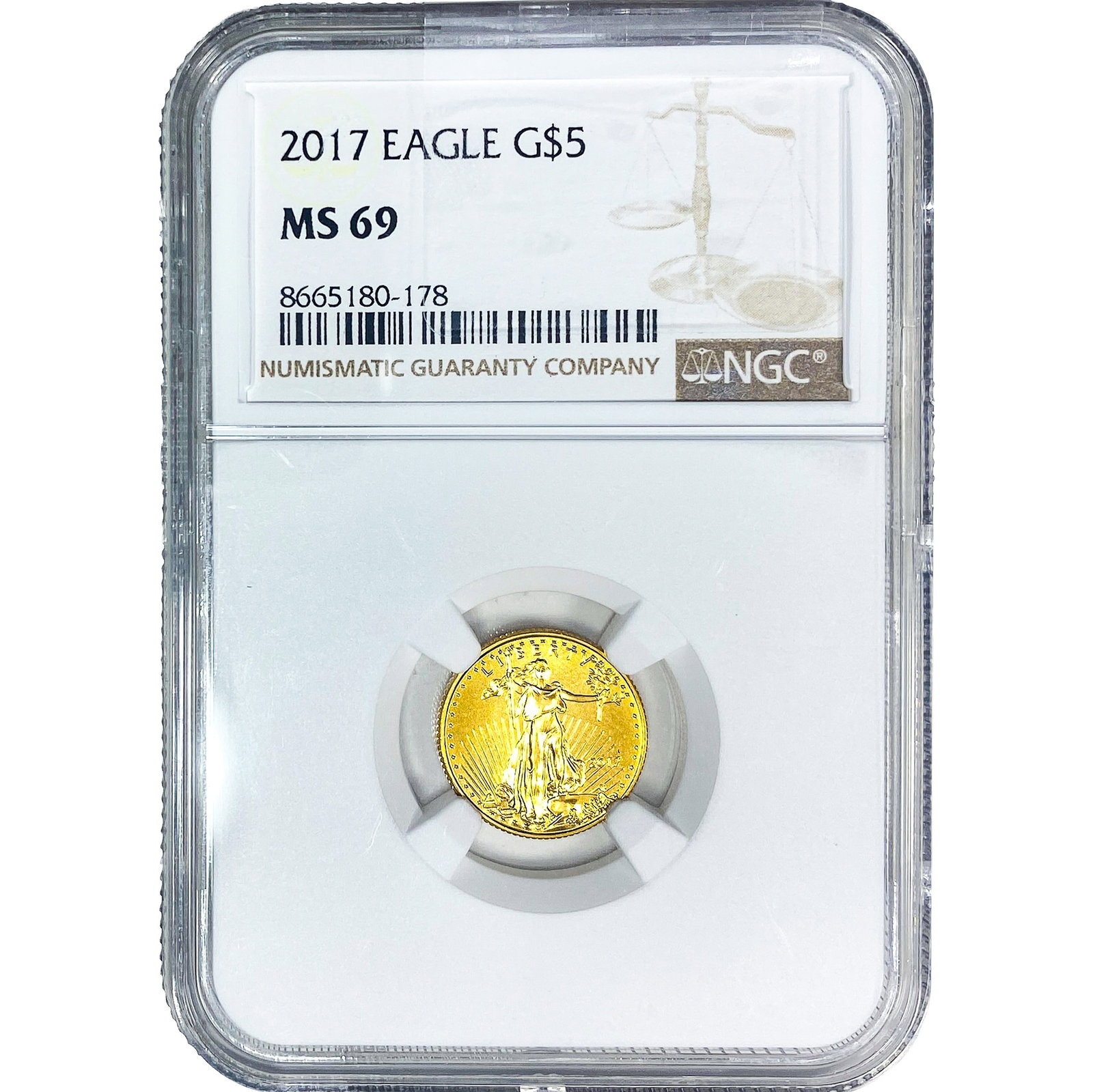 2017 1/10oz Gold Eagle $5 NGC MS69 (1 of 4)
