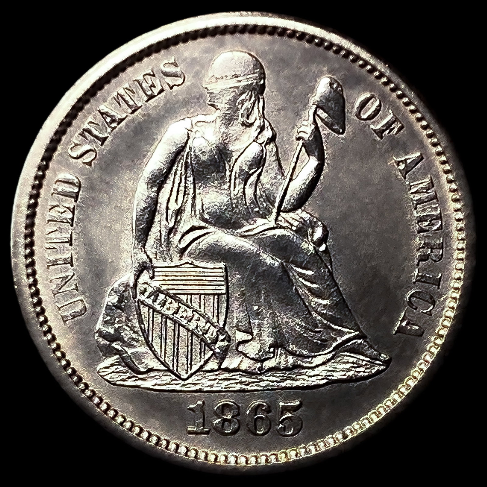 1865-S Seated Liberty Dime: 1865-S Seated Liberty Dime