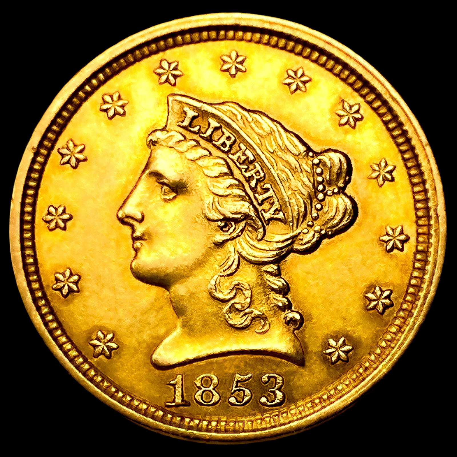 1853 $2.50 Gold Quarter Eagle: 1853 $2.50 Gold Quarter Eagle
