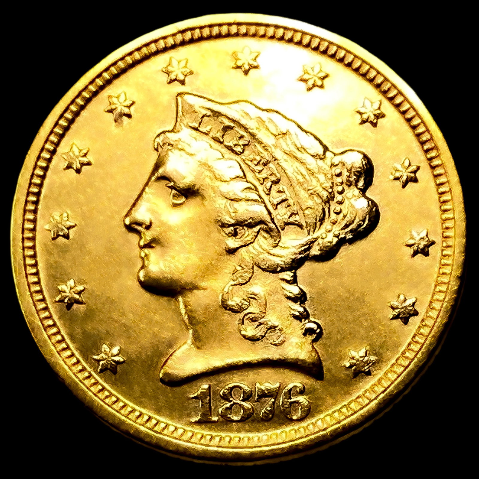 1876 $2.50 Gold Quarter Eagle: 1876 $2.50 Gold Quarter Eagle
