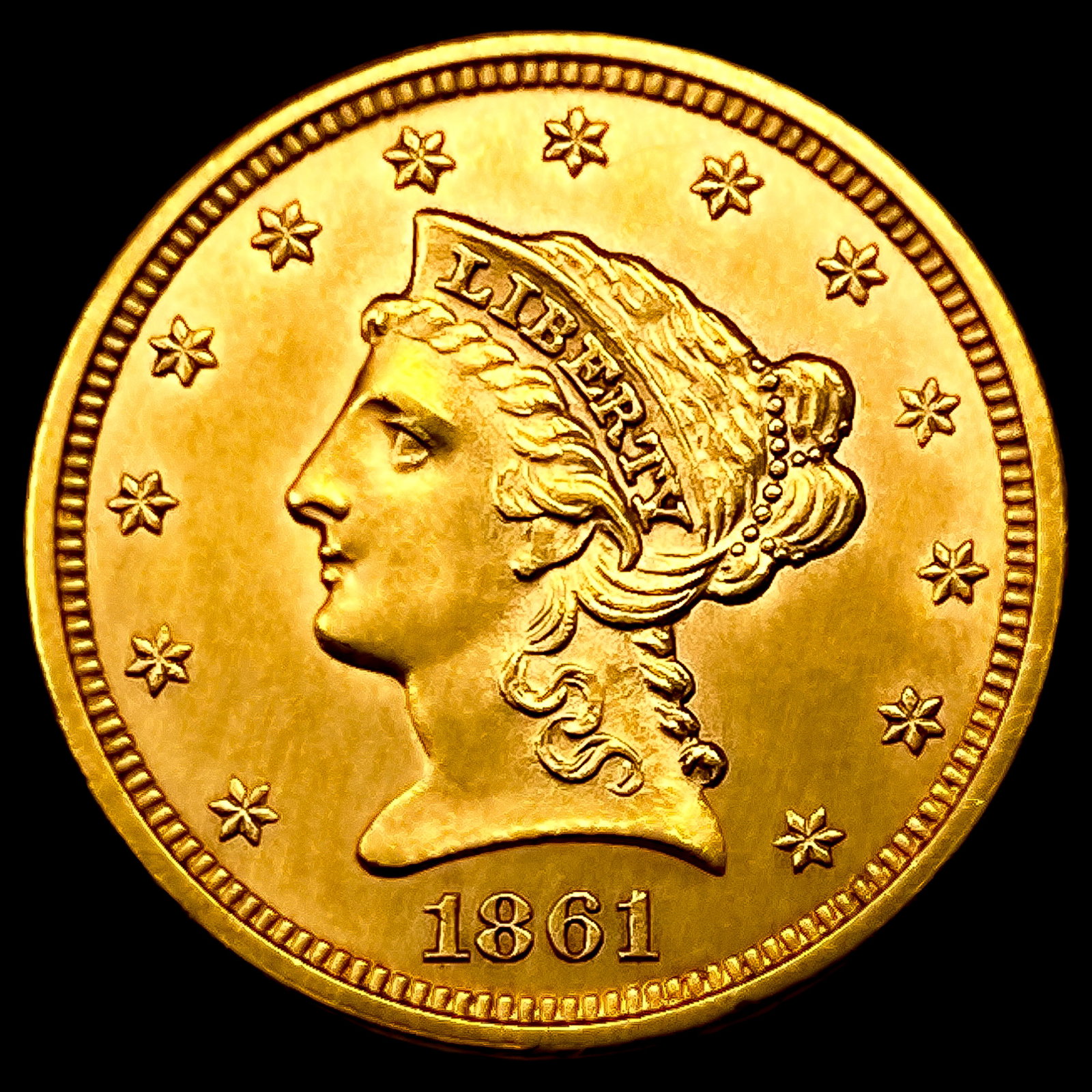 1861 $2.50 Gold Quarter Eagle: 1861 $2.50 Gold Quarter Eagle