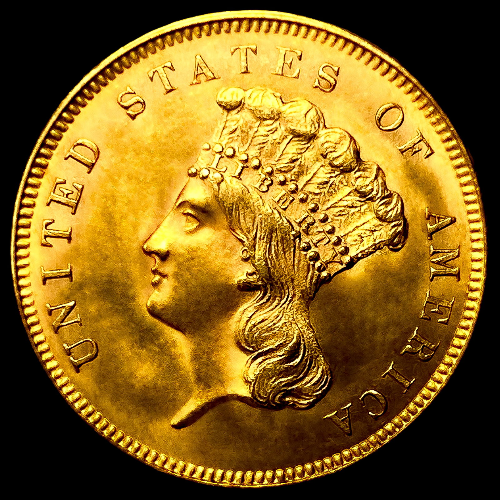 1855 $3 Gold Piece: 1855 $3 Gold Piece