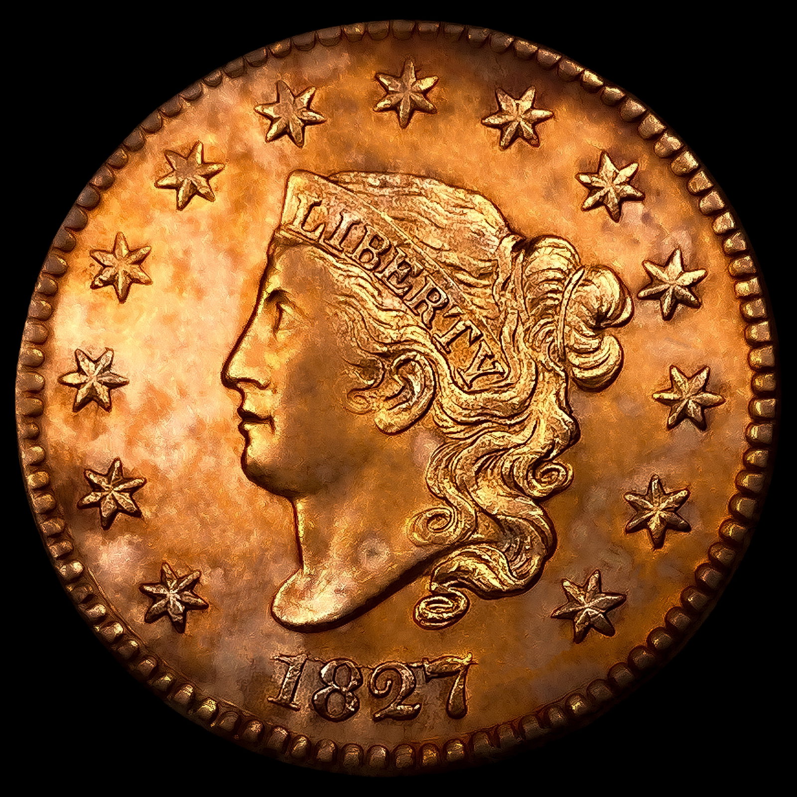1827 Coronet Head Large Cent (1 of 2)