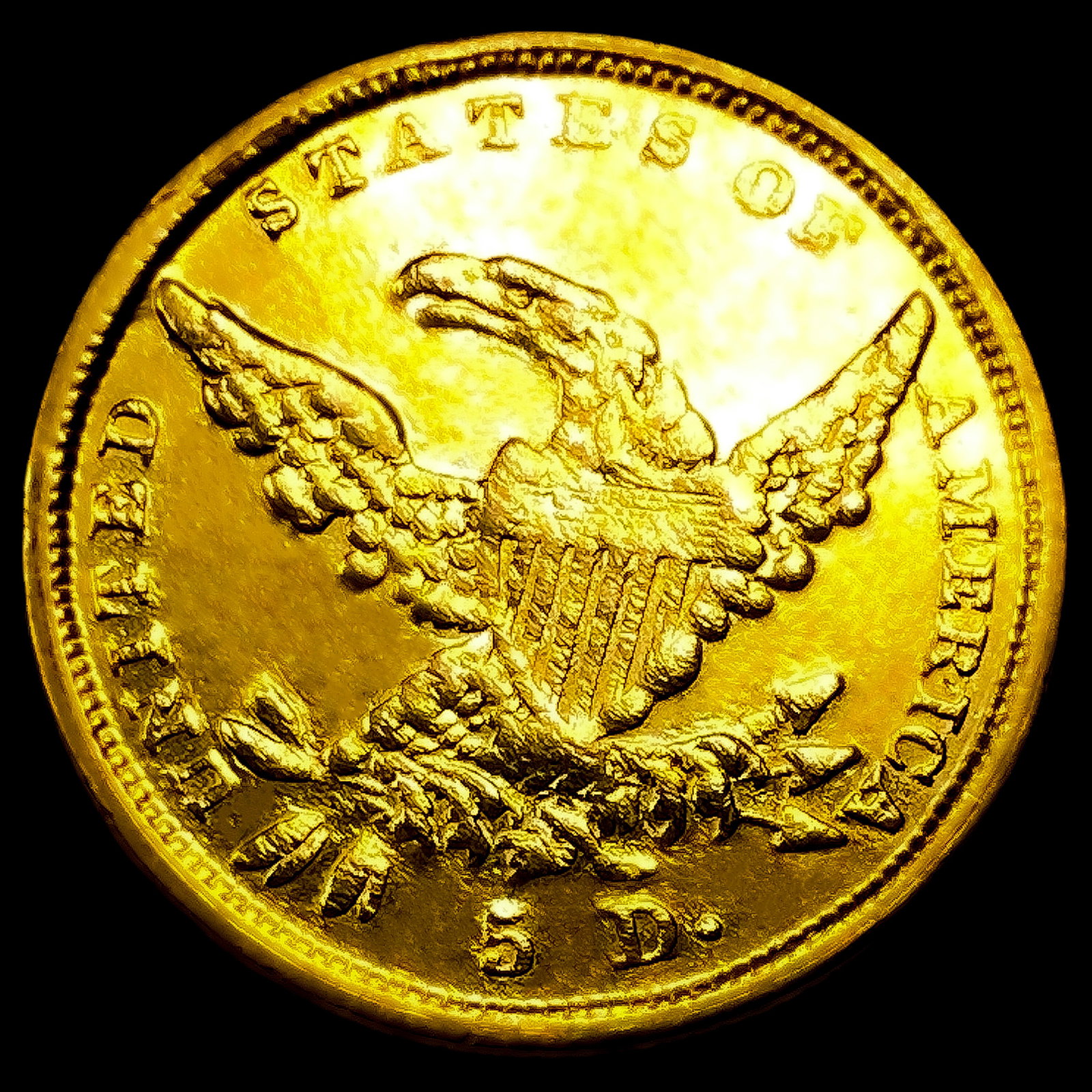 1838-D $5 Gold Half Eagle - 2