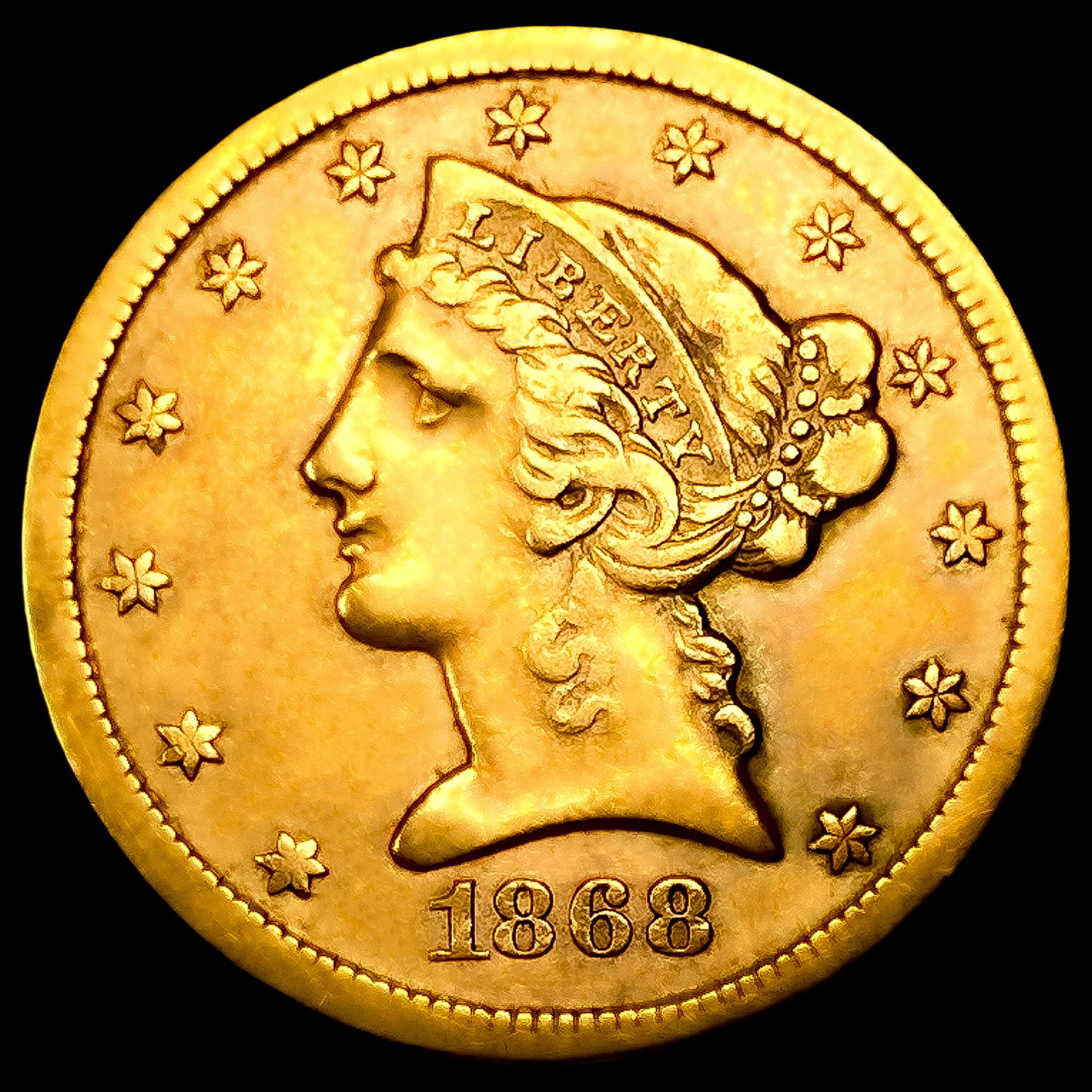 1868-S $5 Gold Half Eagle (1 of 2)