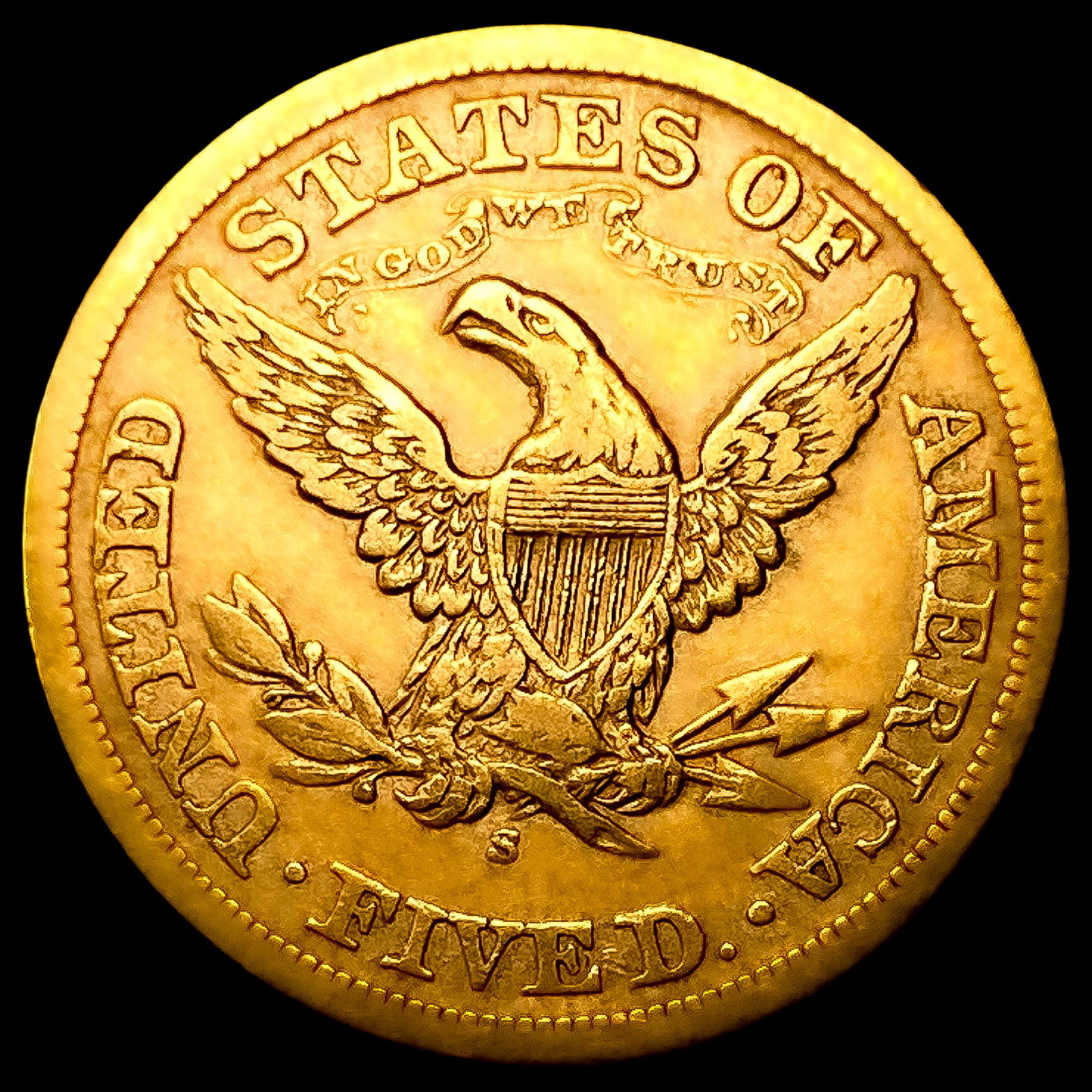 1868-S $5 Gold Half Eagle - 2