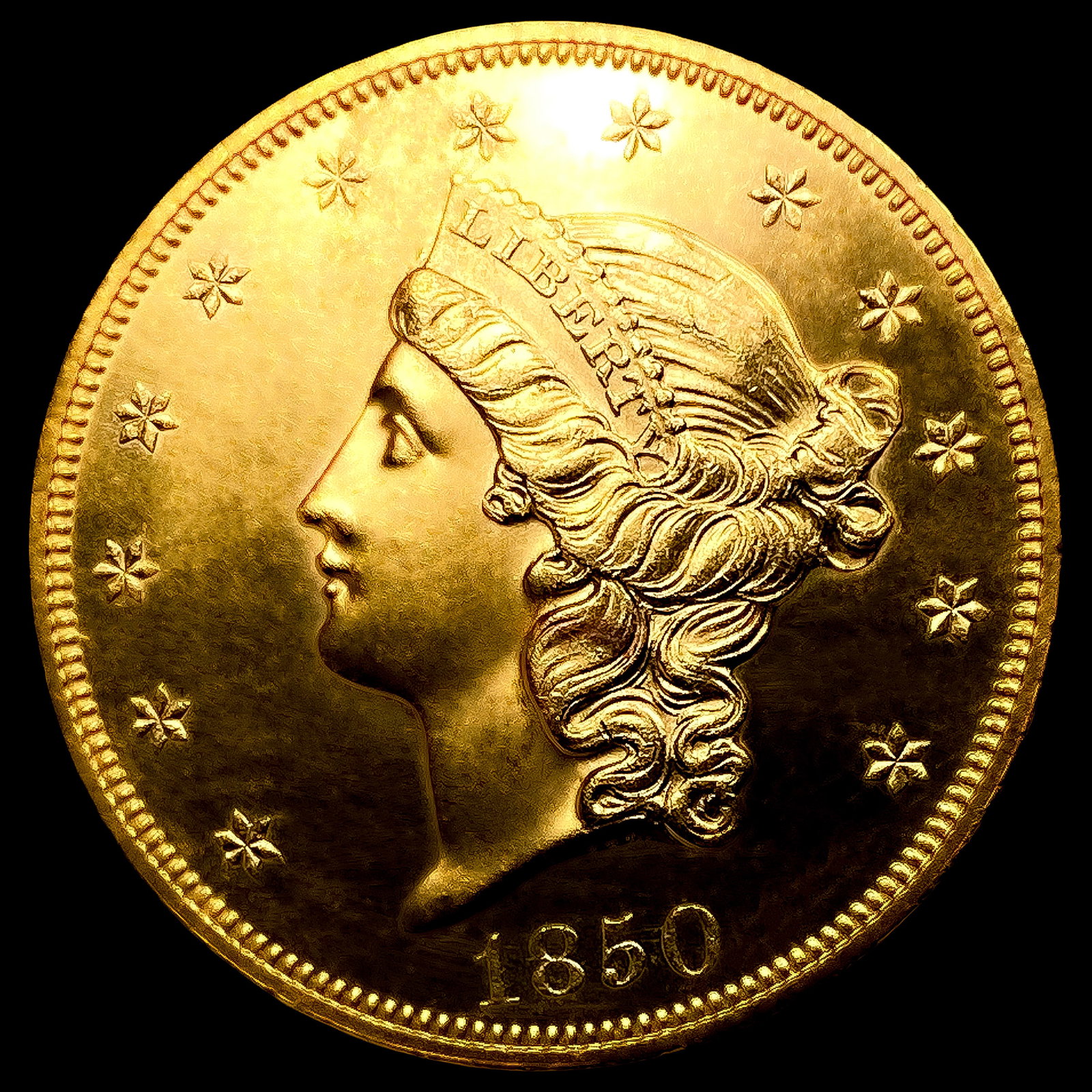 1850 $20 Gold Double Eagle (1 of 2)