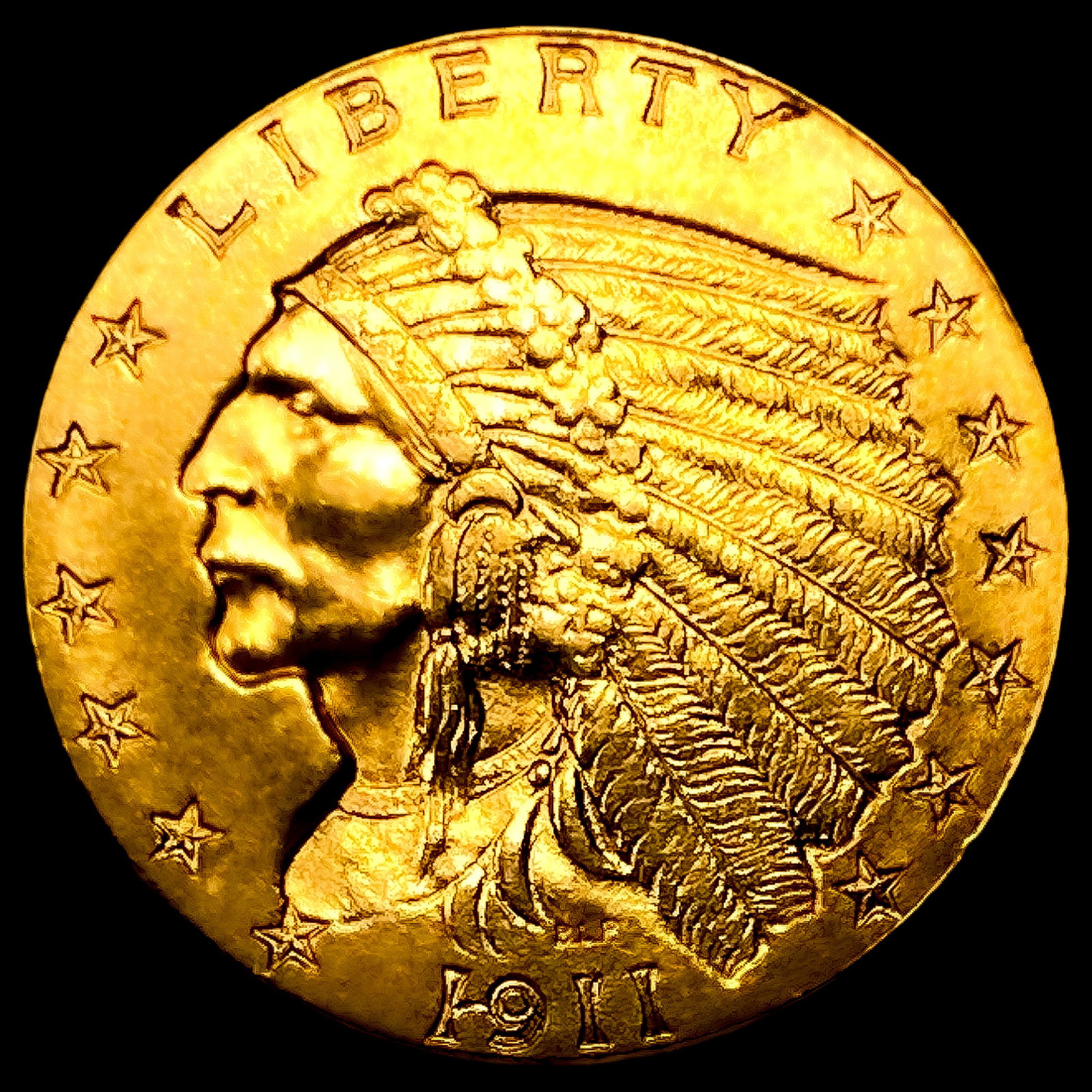 1911-D Strong D $2.50 Gold Quarter Eagle: 1911-D Strong D $2.50 Gold Quarter Eagle