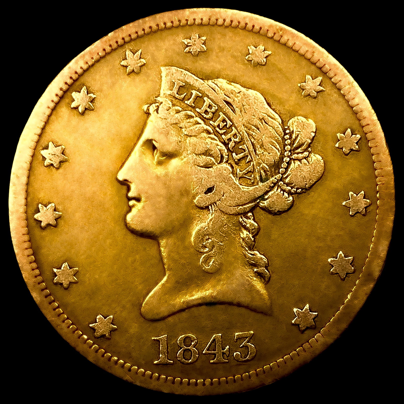 1843 $10 Gold Eagle: 1843 $10 Gold Eagle