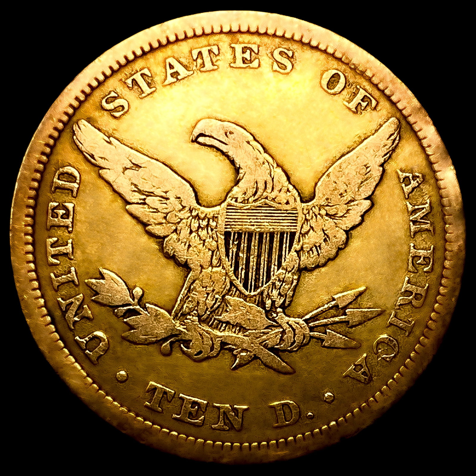 1843 $10 Gold Eagle - 2
