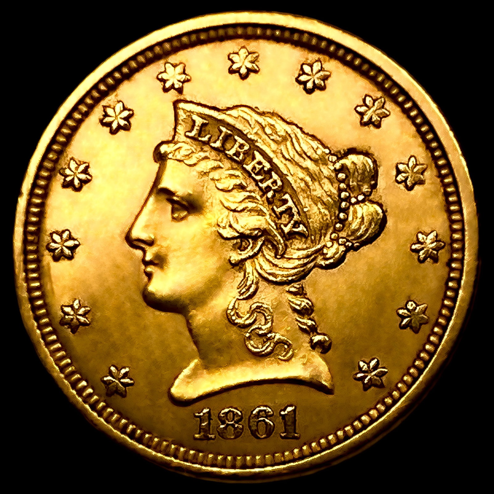 1861 $2.50 Gold Quarter Eagle: 1861 $2.50 Gold Quarter Eagle