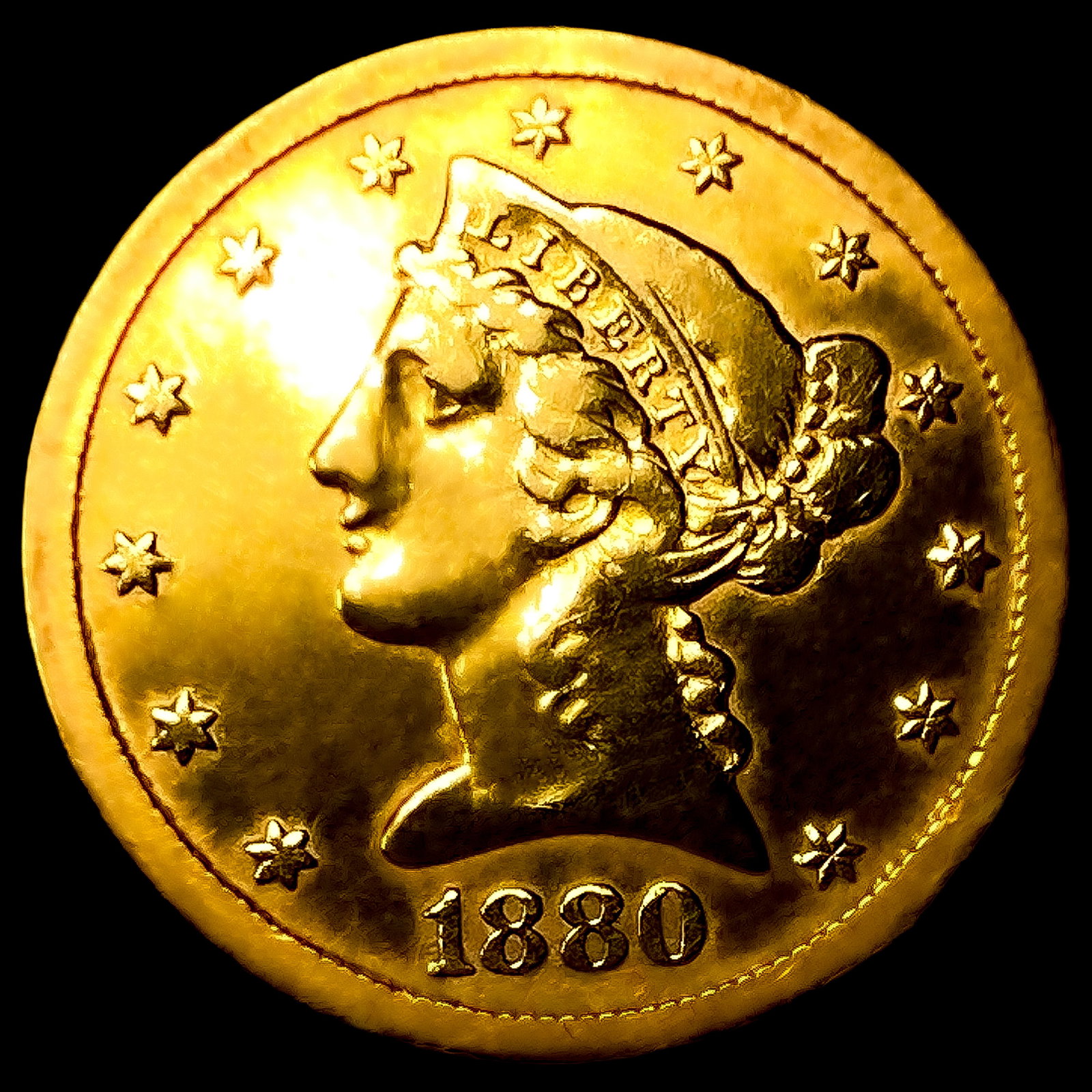 1880-CC $5 Gold Half Eagle: 1880-CC $5 Gold Half Eagle