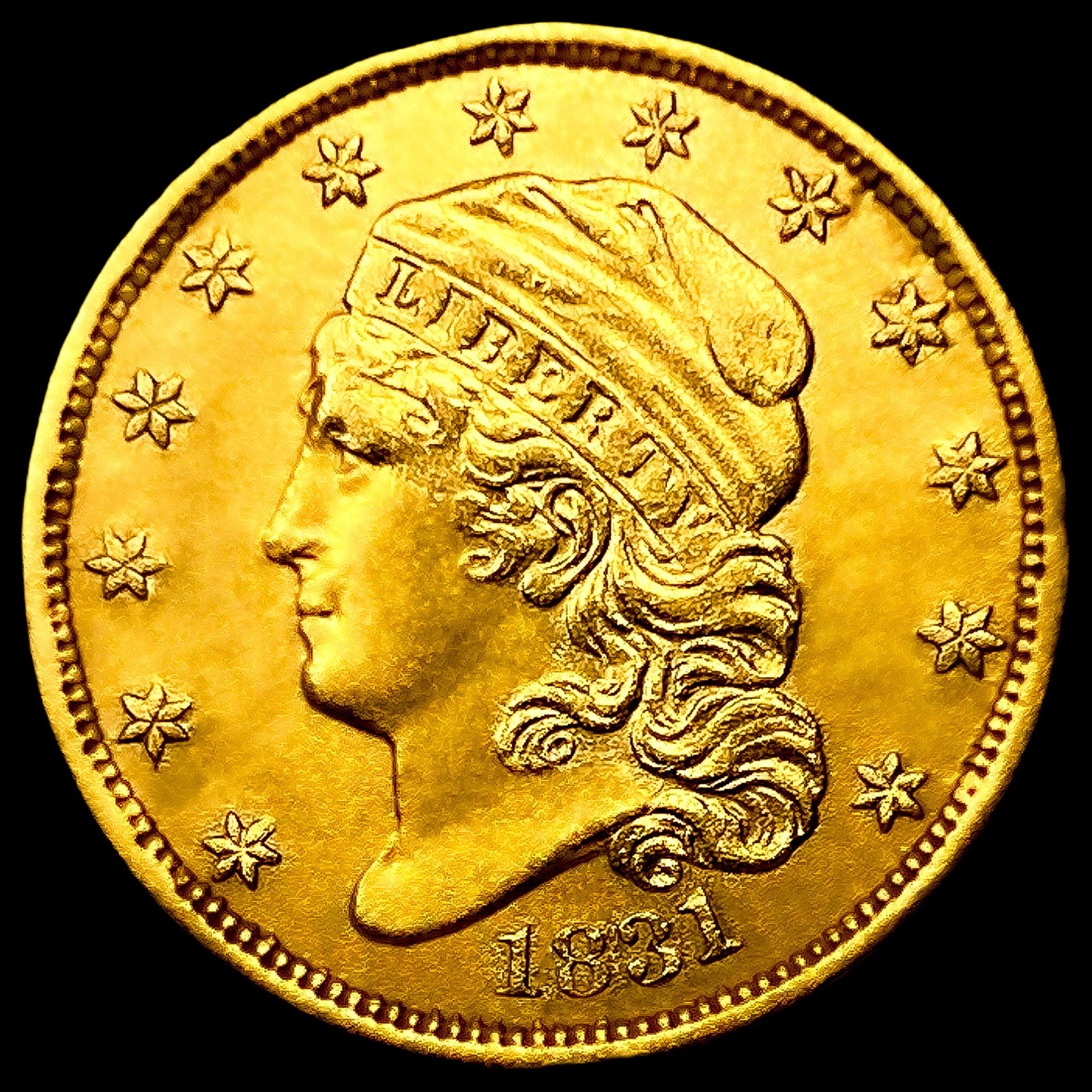 1831 $2.50 Gold Quarter Eagle: 1831 $2.50 Gold Quarter Eagle