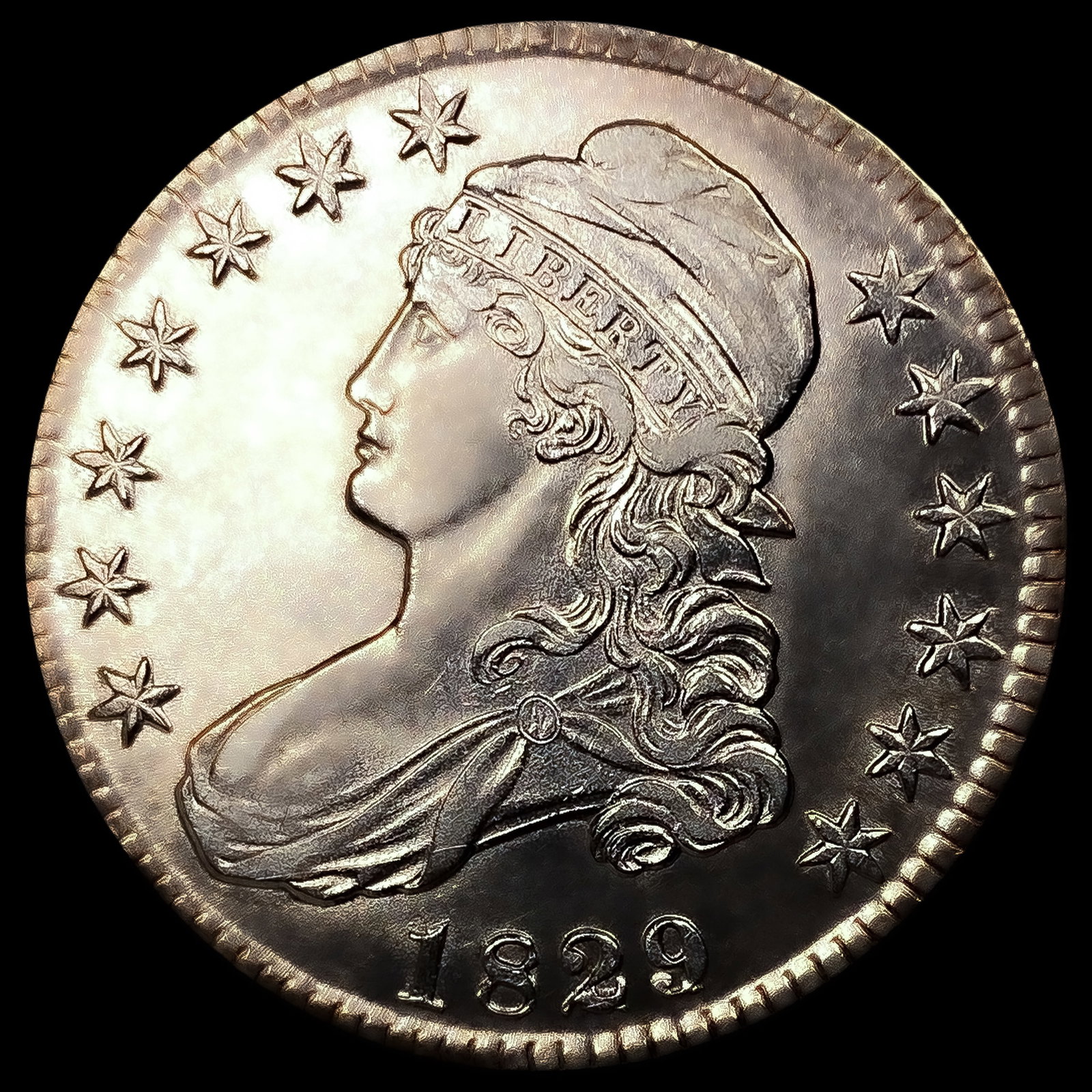 1829/7 Capped Bust Half Dollar (1 of 2)