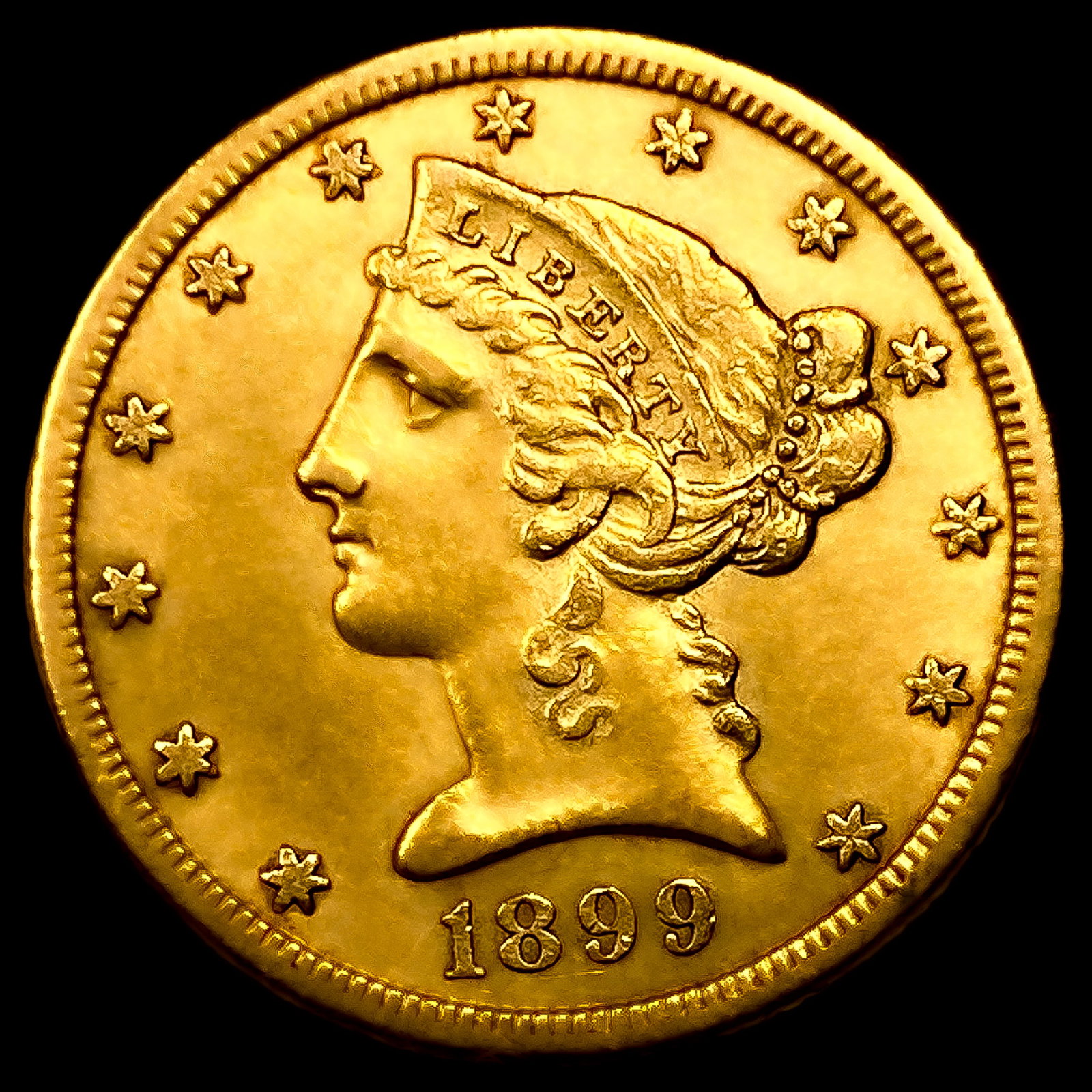 1899-S $5 Gold Half Eagle: 1899-S $5 Gold Half Eagle