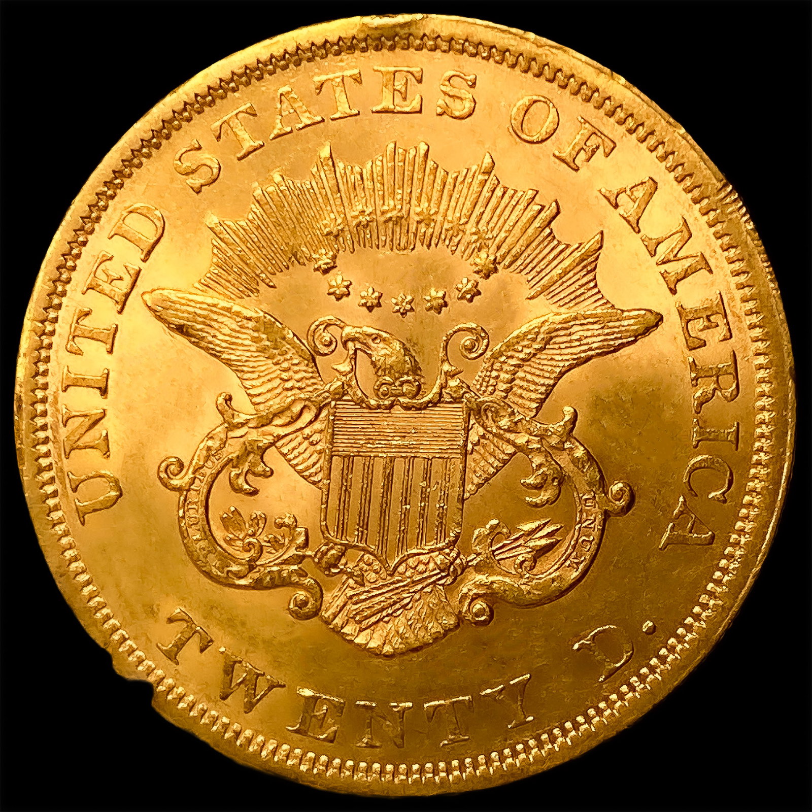 1861 $20 Gold Double Eagle - 2