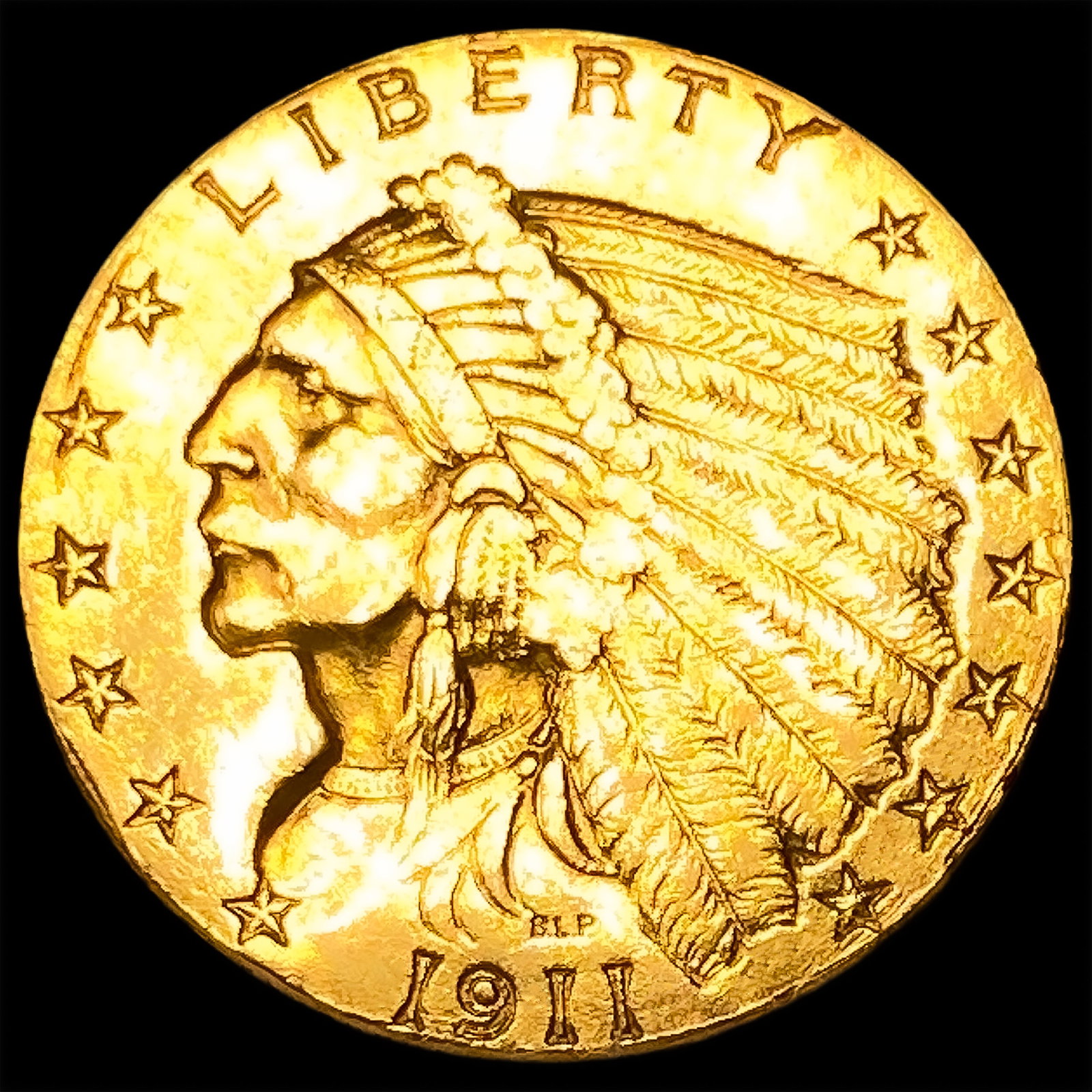 1911-D Strong D $2.50 Gold Quarter Eagle: 1911-D Strong D $2.50 Gold Quarter Eagle