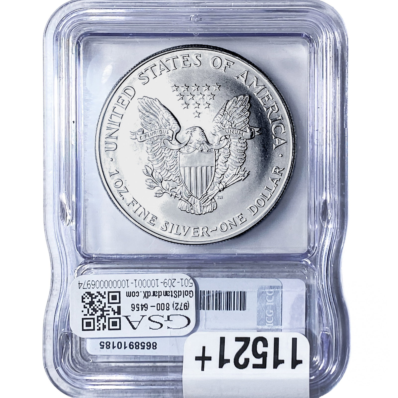 1999 Silver Eagle ICG MS70 - 2