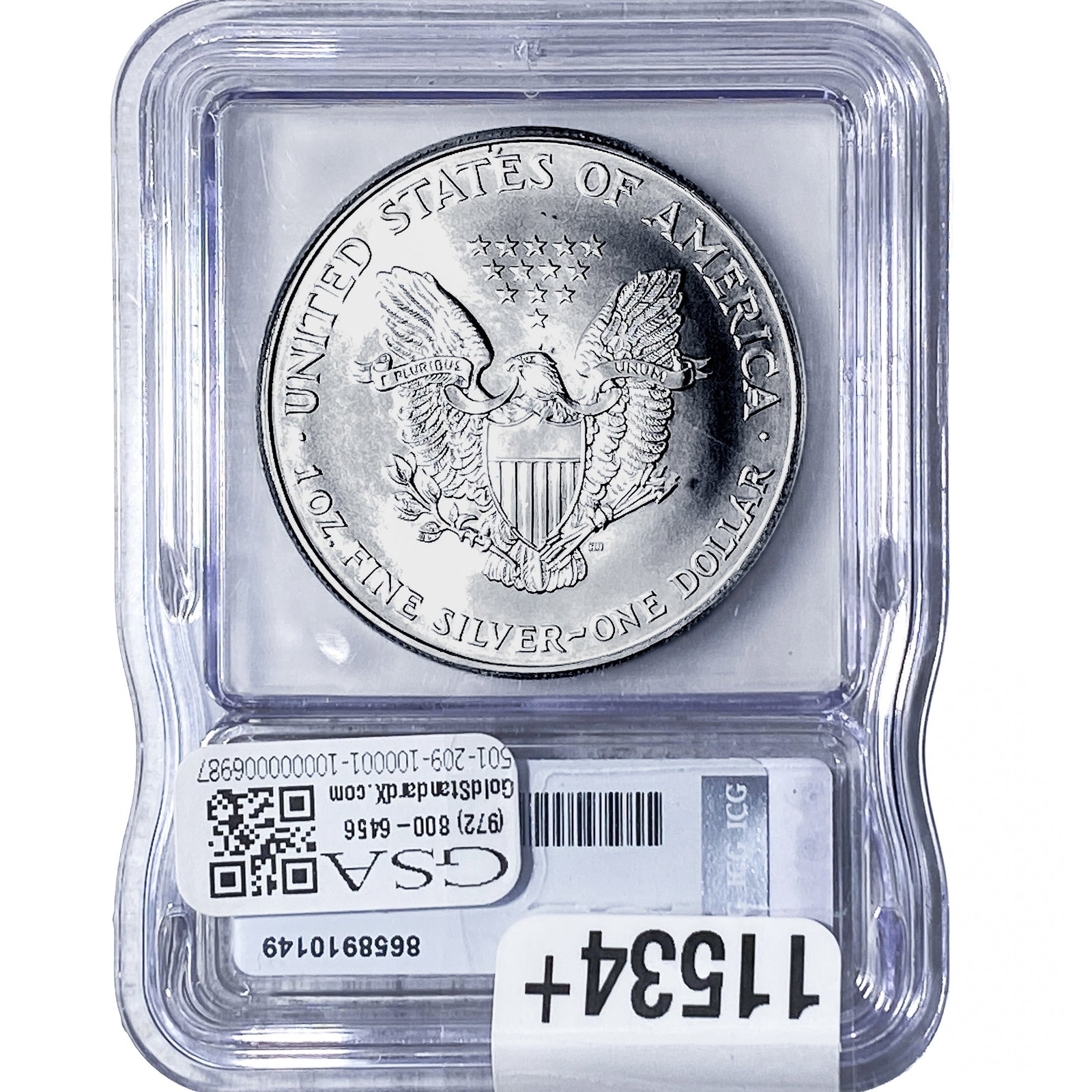 1999 Silver Eagle ICG MS70 - 2