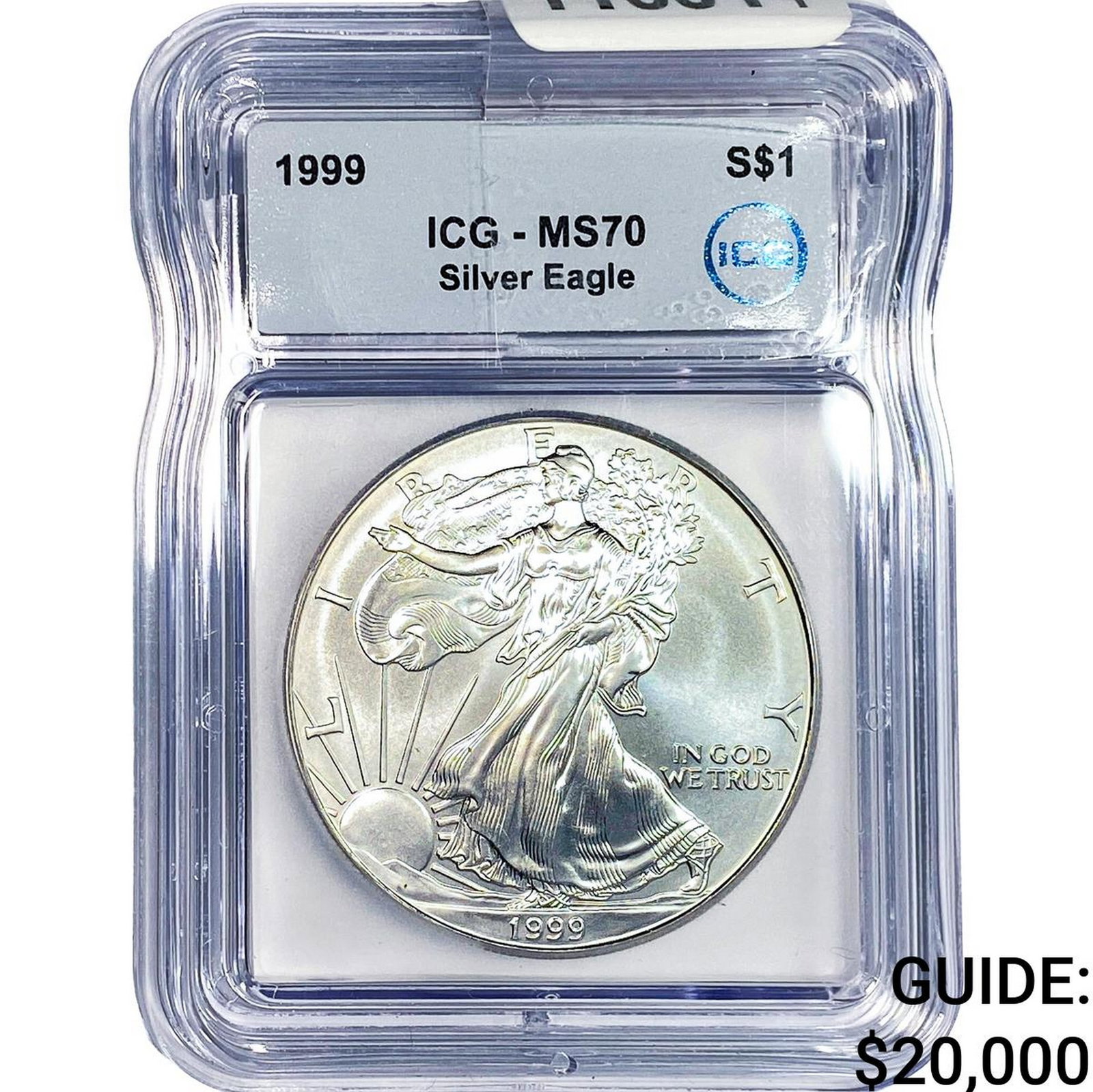 1999 Silver Eagle ICG MS70: 1999 Silver Eagle ICG MS70