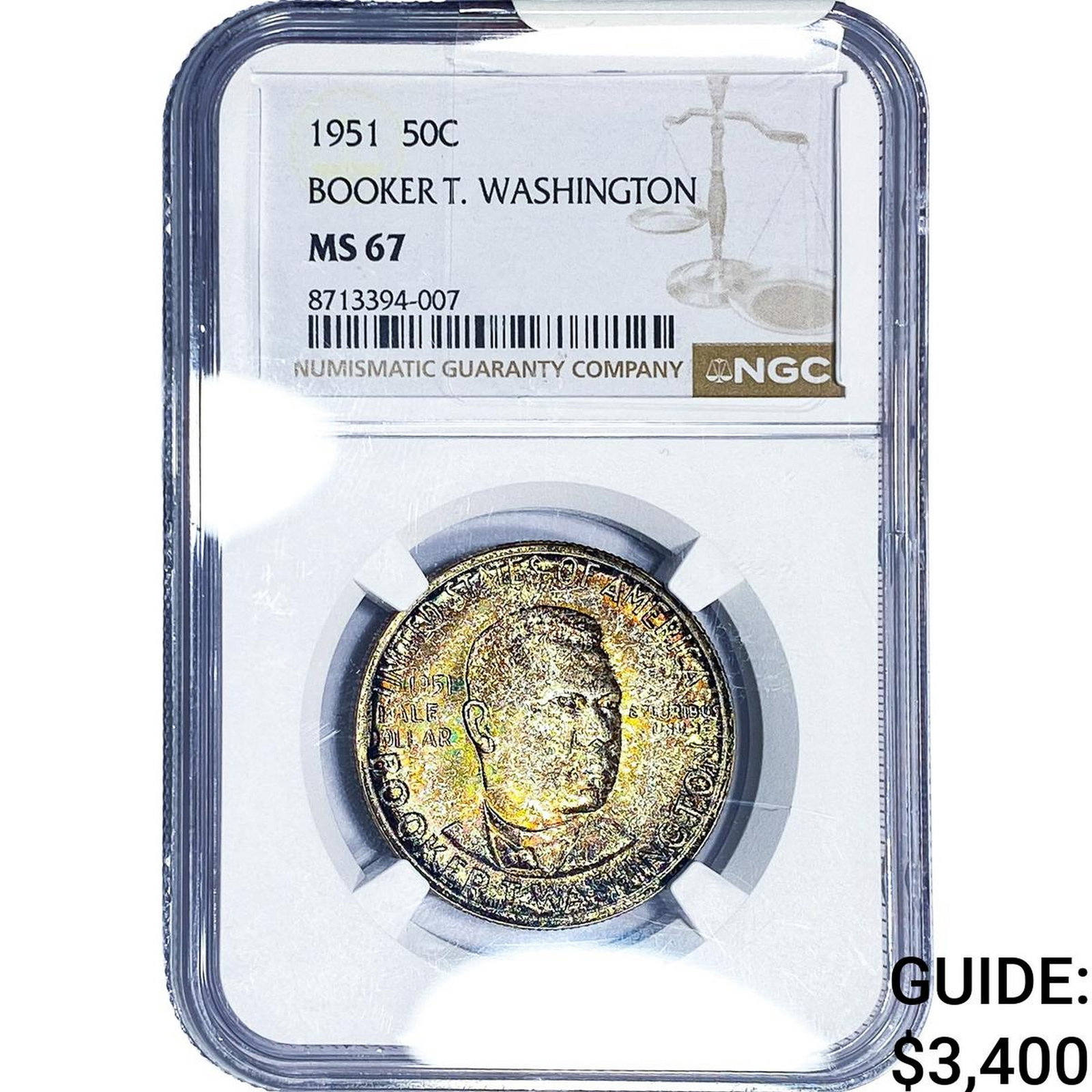 1951 Booker T Half Dollar NGC MS67 (1 of 4)