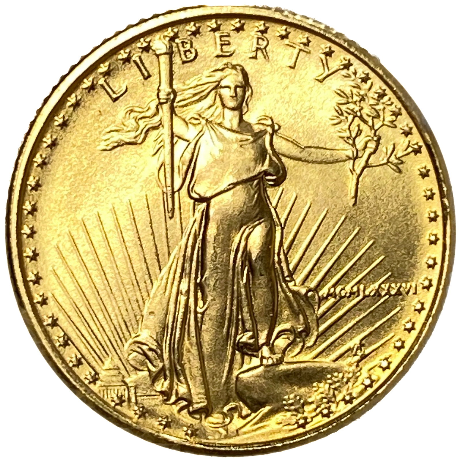 1986 American Gold Eagle 1/10 oz $5 (1 of 4)