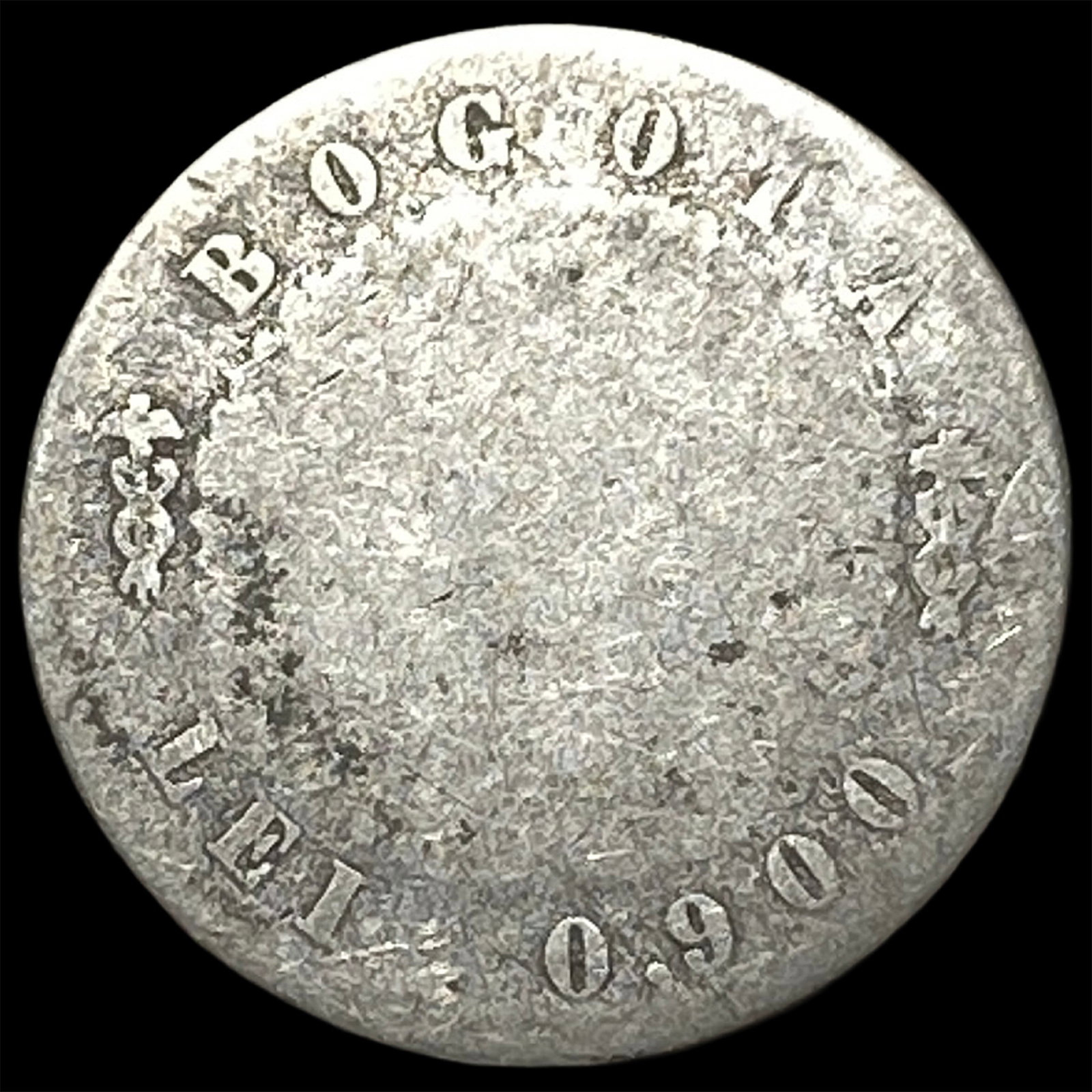 1853 Colombia Silver 1 Decimo - 2