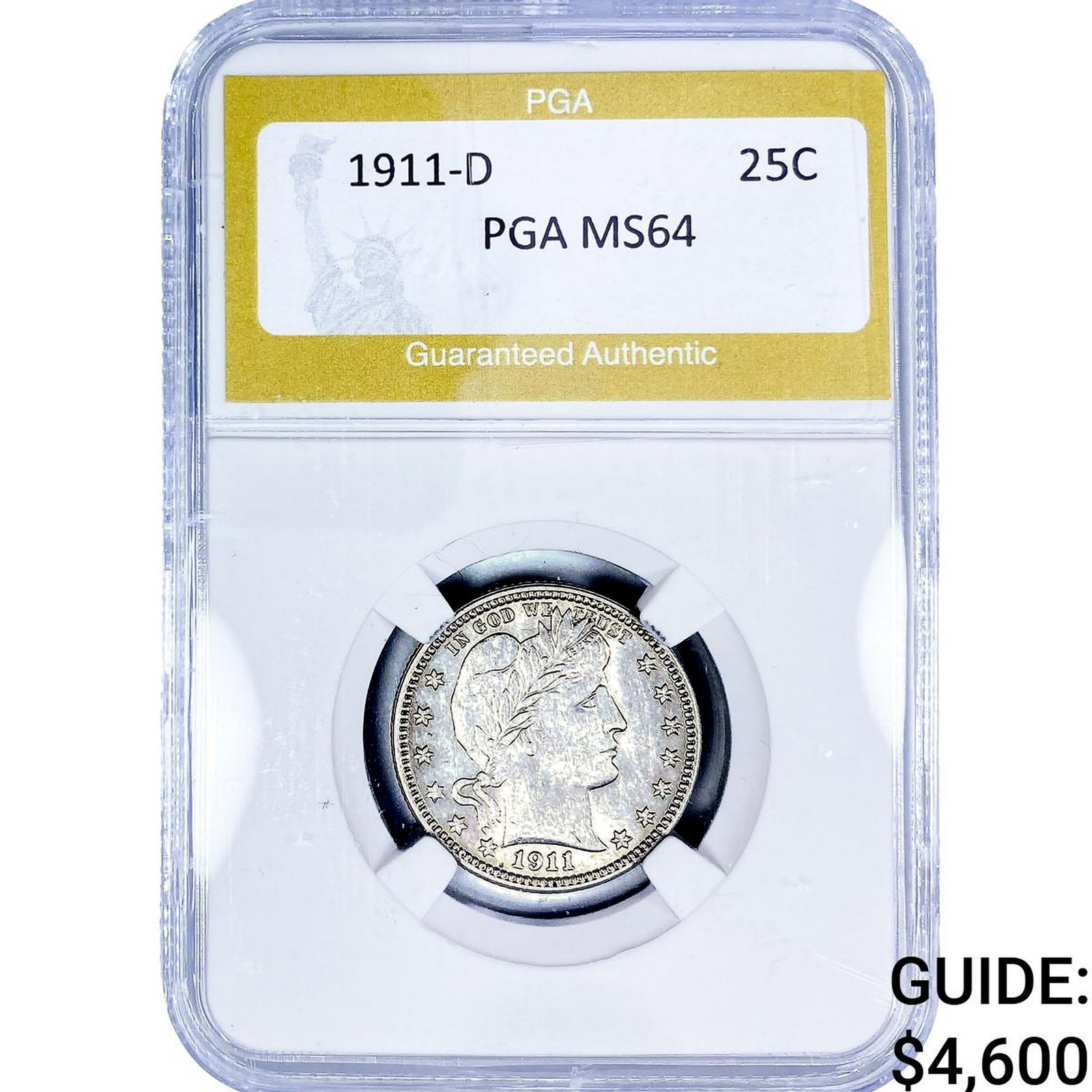 1911-D Barber Quarter PGA MS64 (1 of 2)