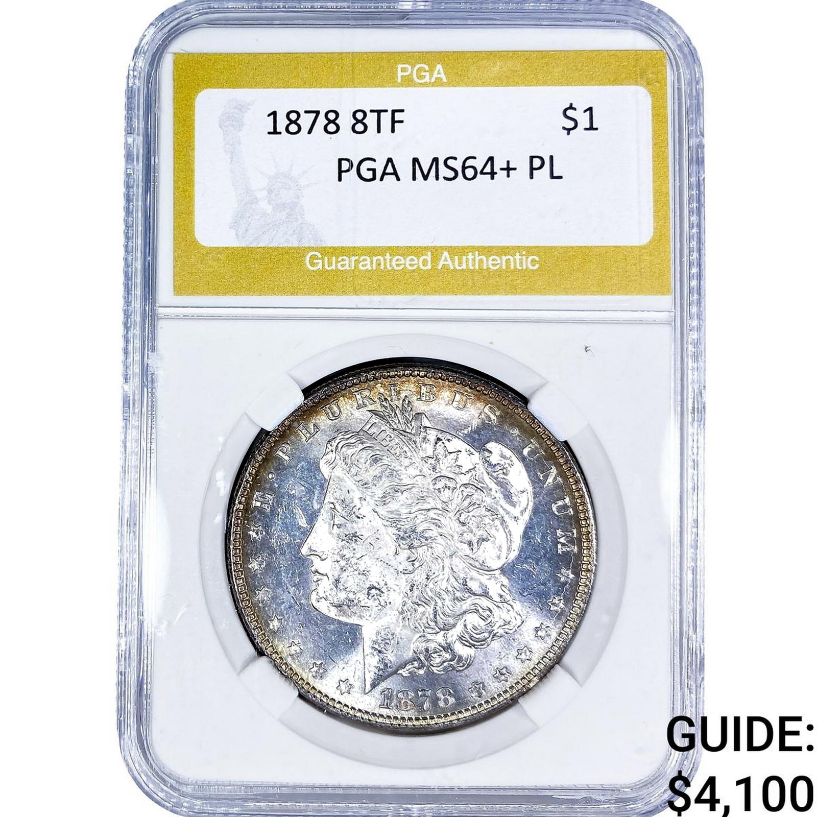 1878 8TF Morgan Silver Dollar PGA MS64+ PL (1 of 2)