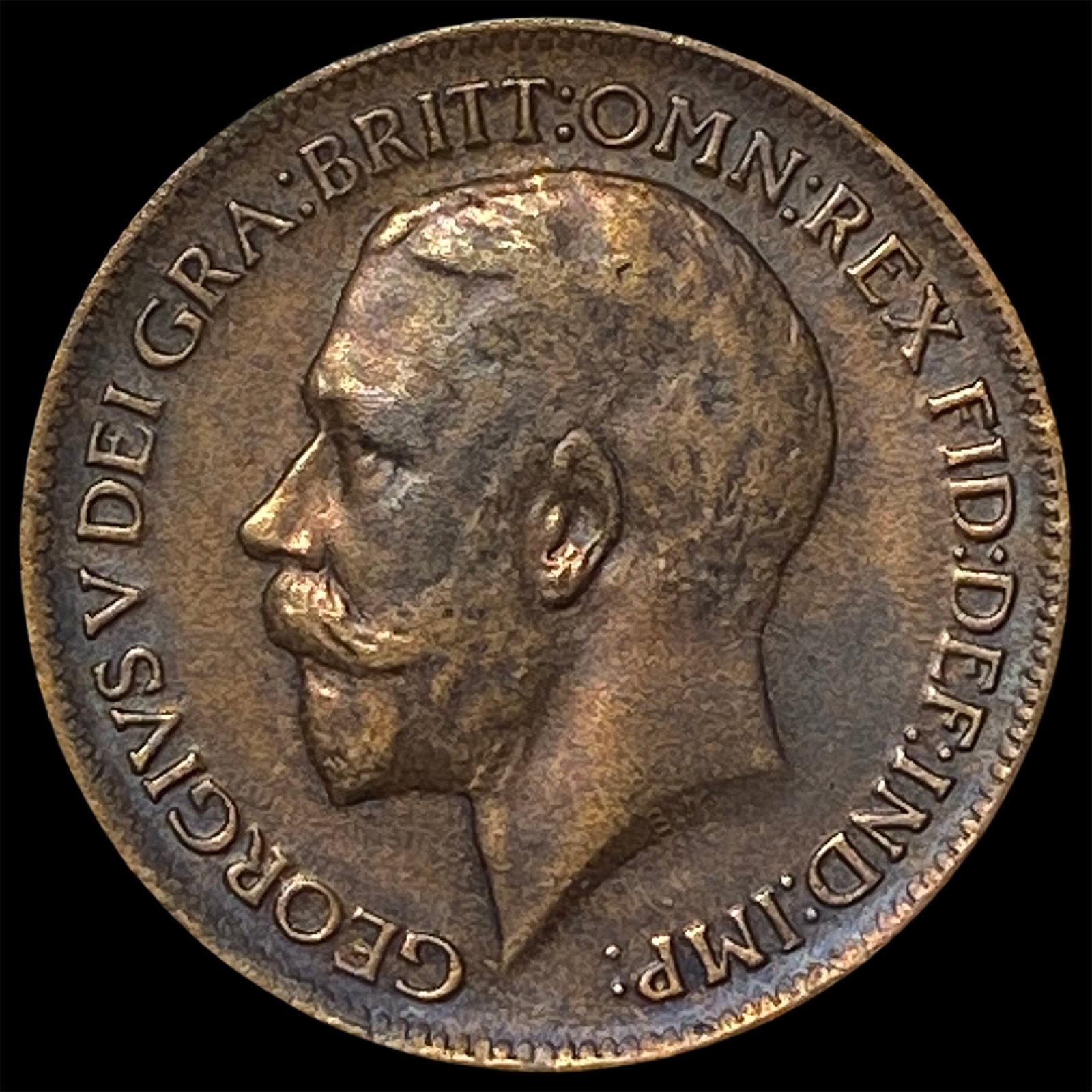 1913 Great Britain Bronze 1 Farthing (1 of 2)