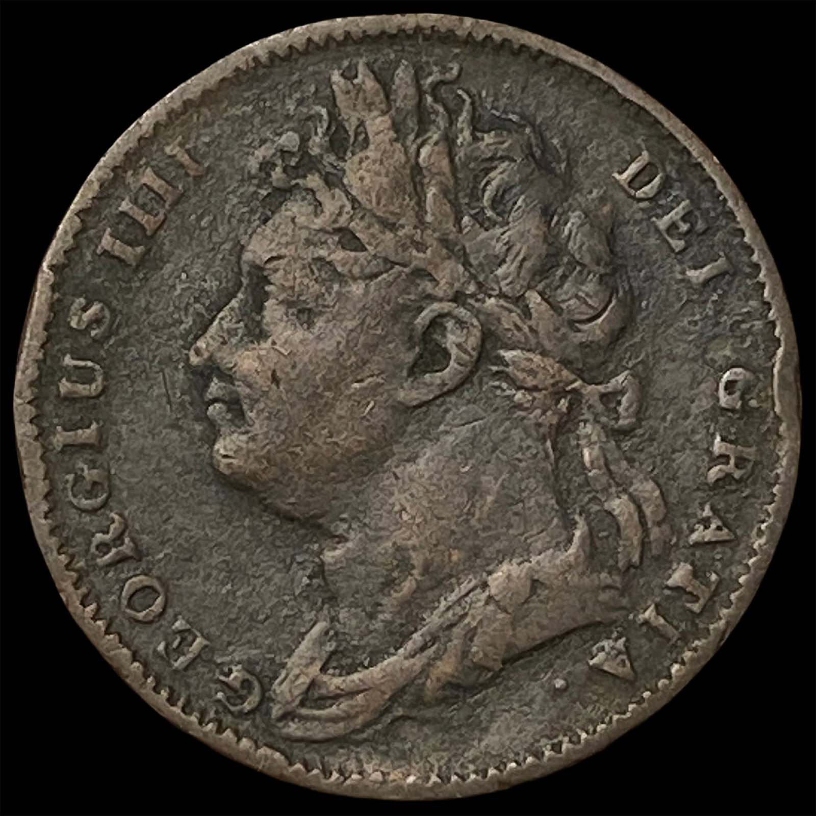 1821 Great Britain Copper 1 Farthing (1 of 2)