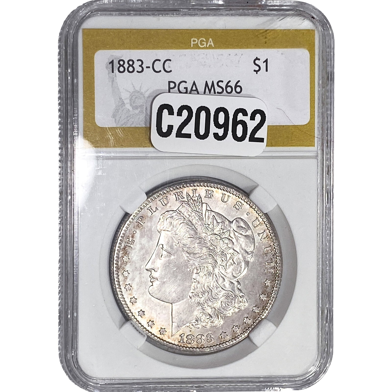 1883-CC Morgan Silver Dollar PGA MS66: 1883-CC Morgan Silver Dollar PGA MS66