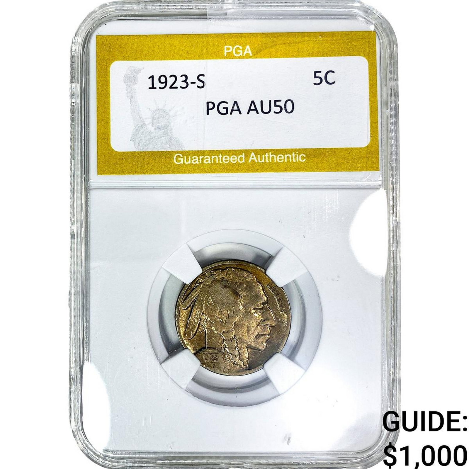 1923-S Buffalo Nickel PGA AU50 (1 of 2)