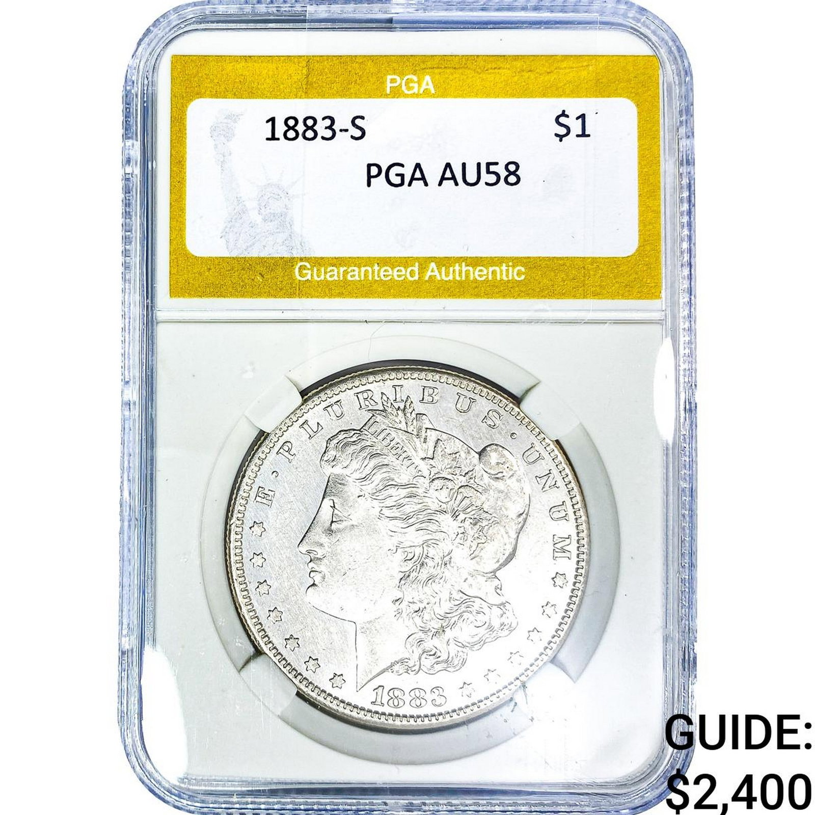 1883-S Morgan Silver Dollar PGA AU58 (1 of 2)