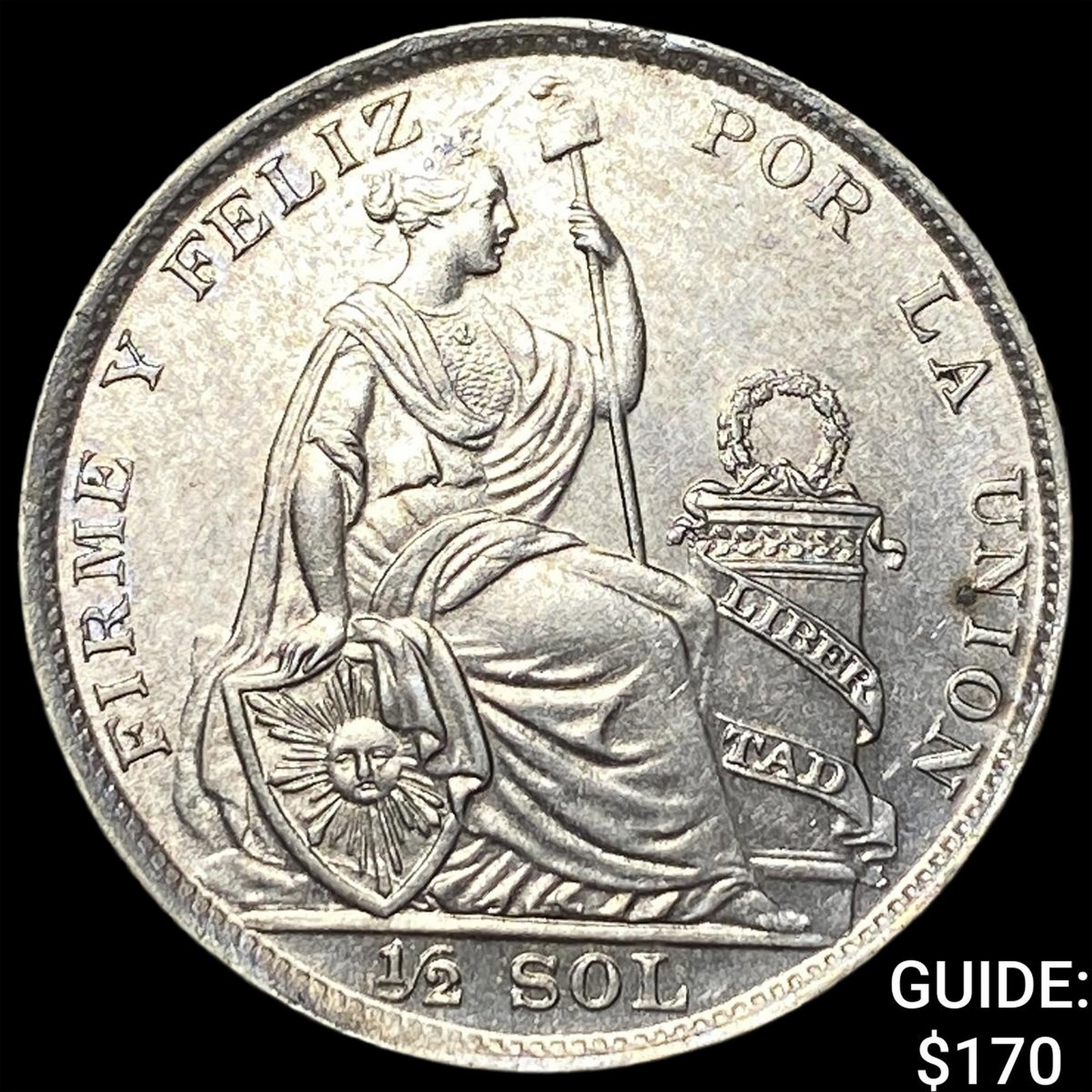 1923 Peru Silver 1/2 Sol Round 3 (1 of 2)