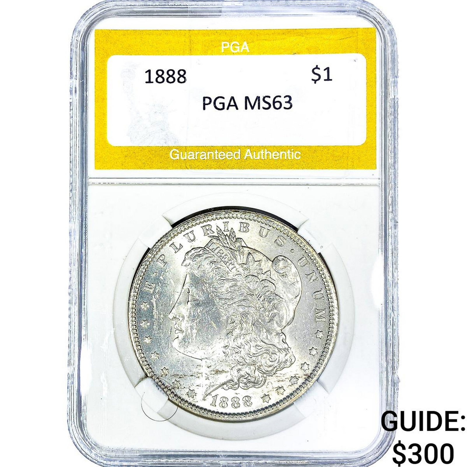 1888 Morgan Silver Dollar PGA MS63: 1888 Morgan Silver Dollar PGA MS63