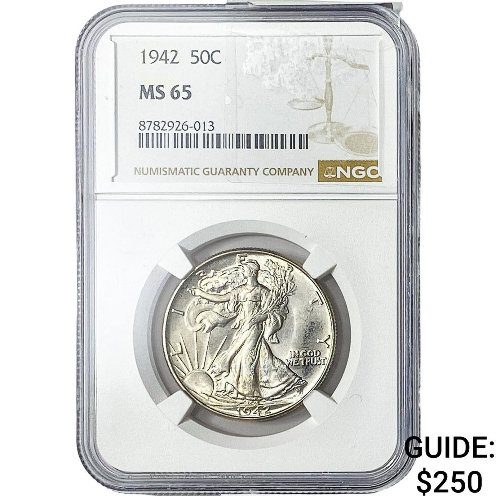 1942 Walking Liberty Half Dollar NGC MS65 (1 of 2)