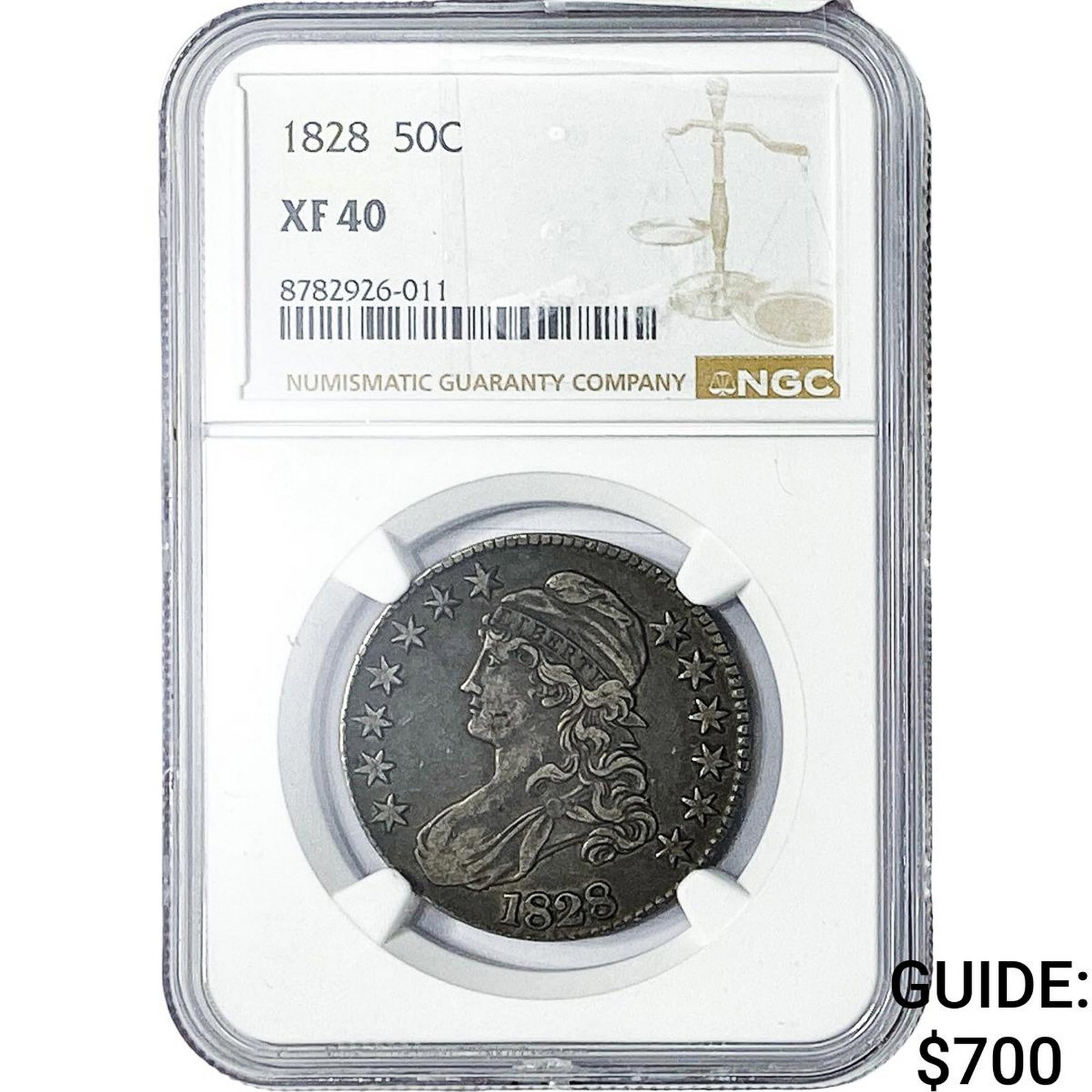 1828 Capped Bust Half Dollar NGC XF40 (1 of 2)