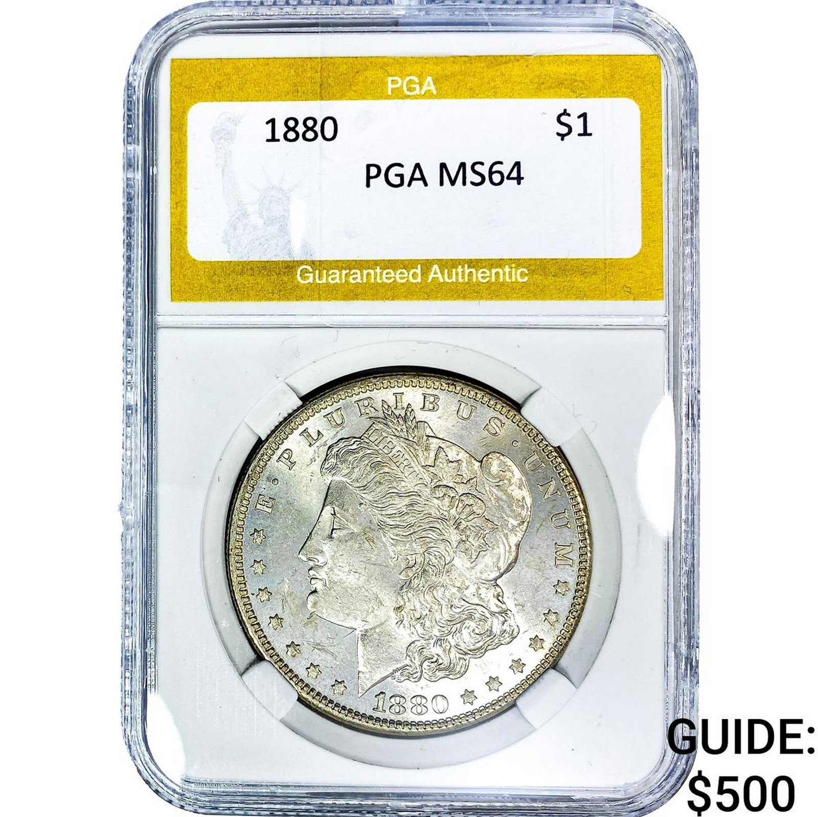 1880 Morgan Silver Dollar PGA MS64: 1880 Morgan Silver Dollar PGA MS64
