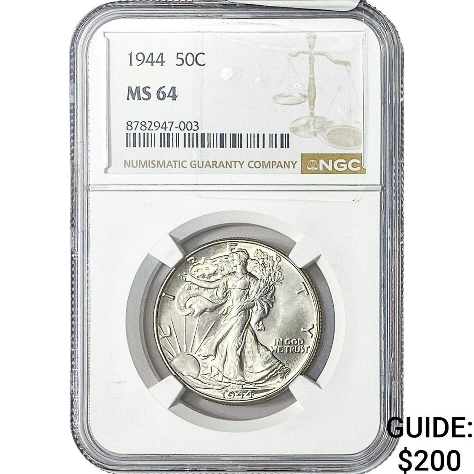 1944 Walking Liberty Half Dollar NGC MS64 (1 of 2)