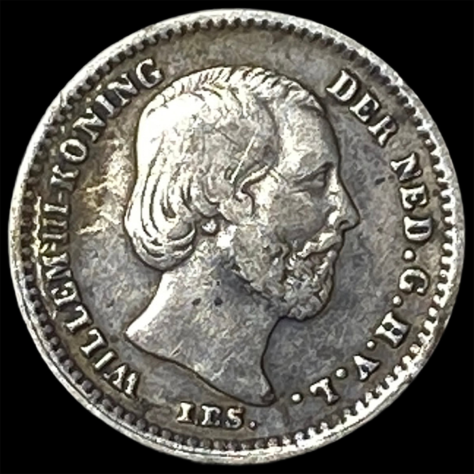 1862 Netherlands Silver 5 Cents With Dot (1 of 2)