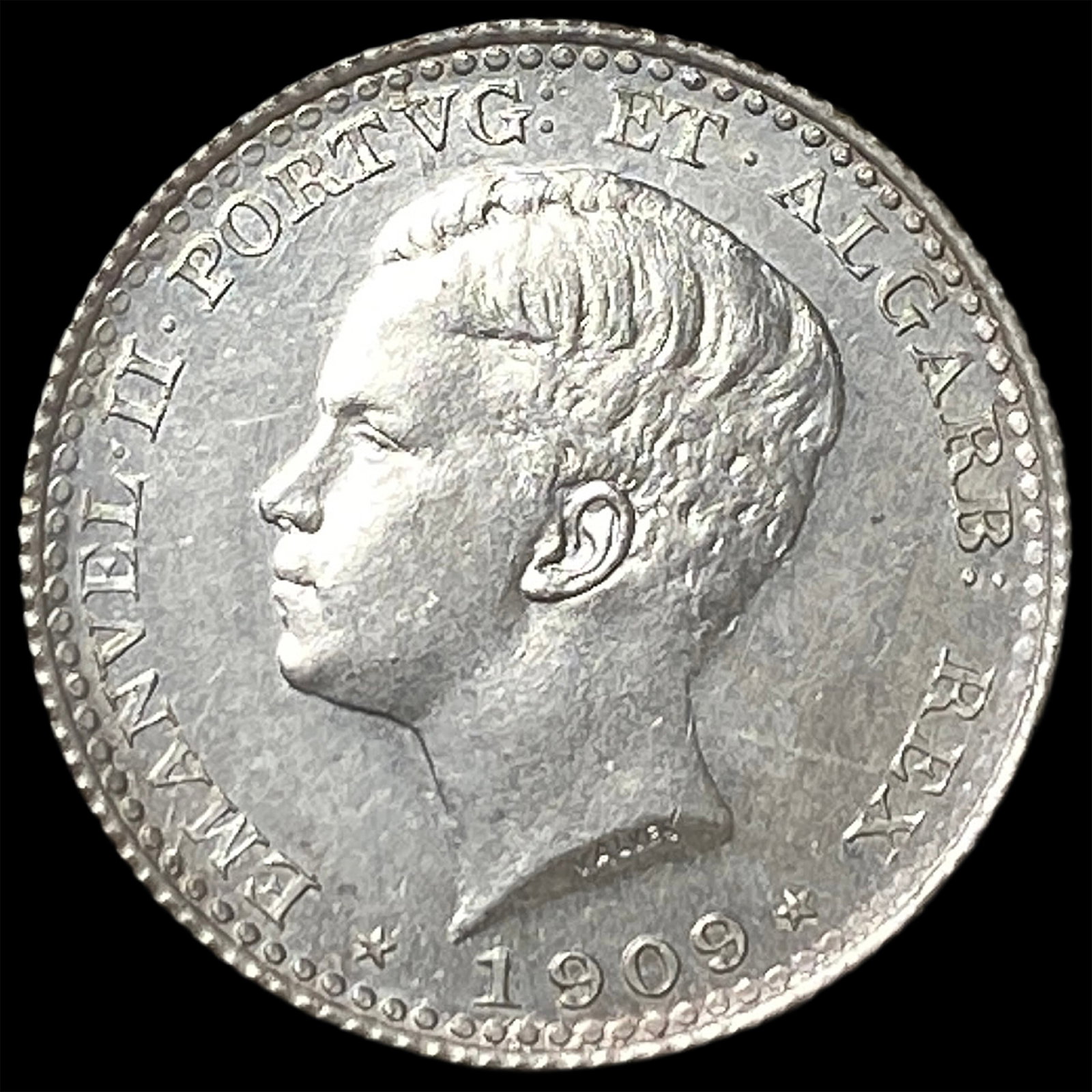 1909 Portugal Silver 100 Reis: 1909 Portugal Silver 100 Reis