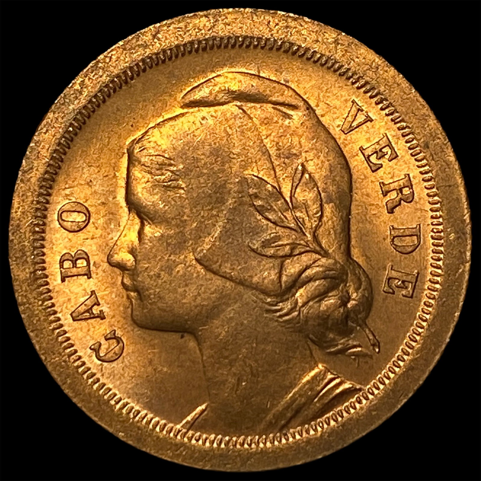 1930 Cape Verde Island Bronze 20 Centavos (1 of 2)