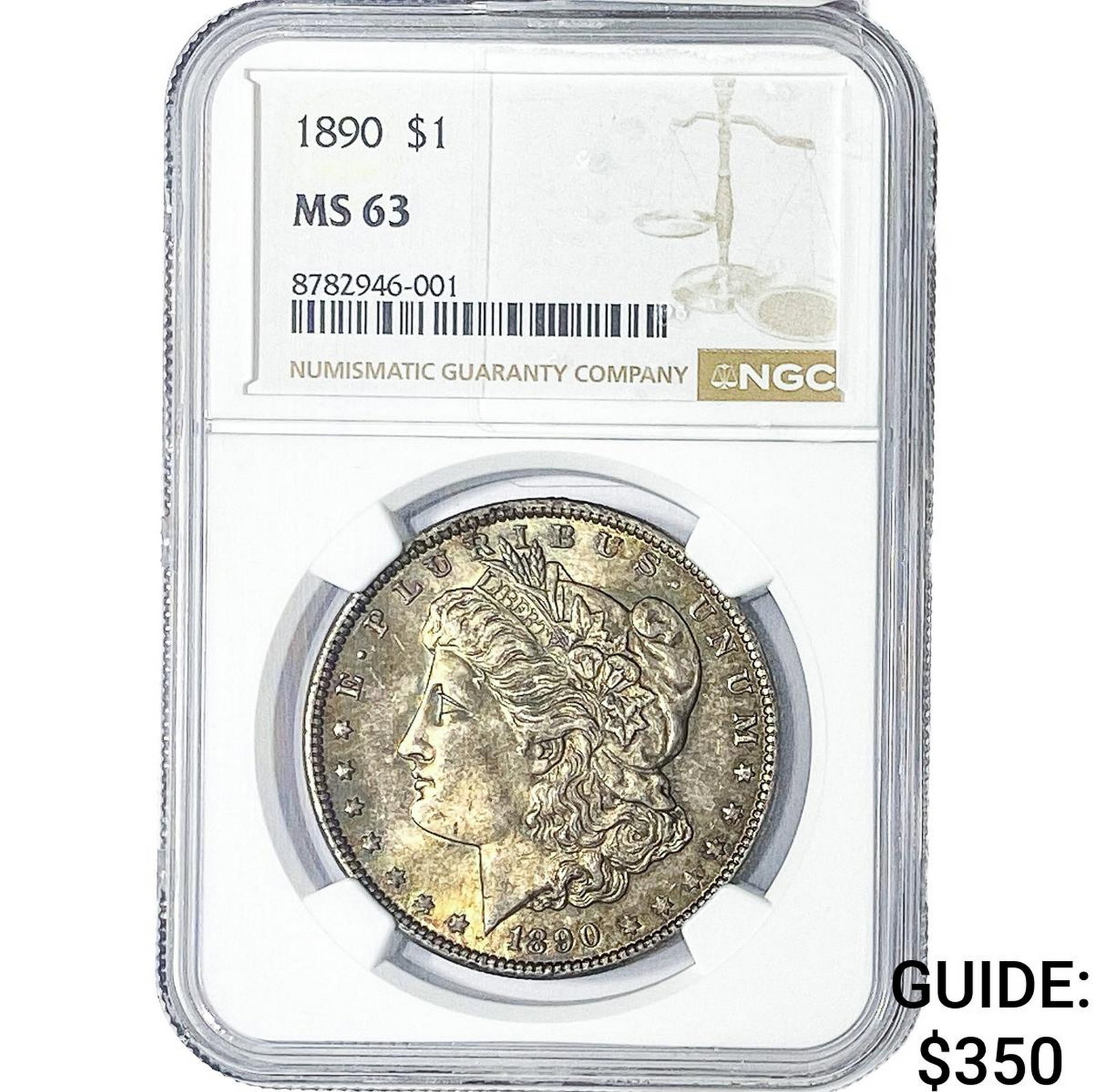 1890 Morgan Silver Dollar NGC MS63: 1890 Morgan Silver Dollar NGC MS63