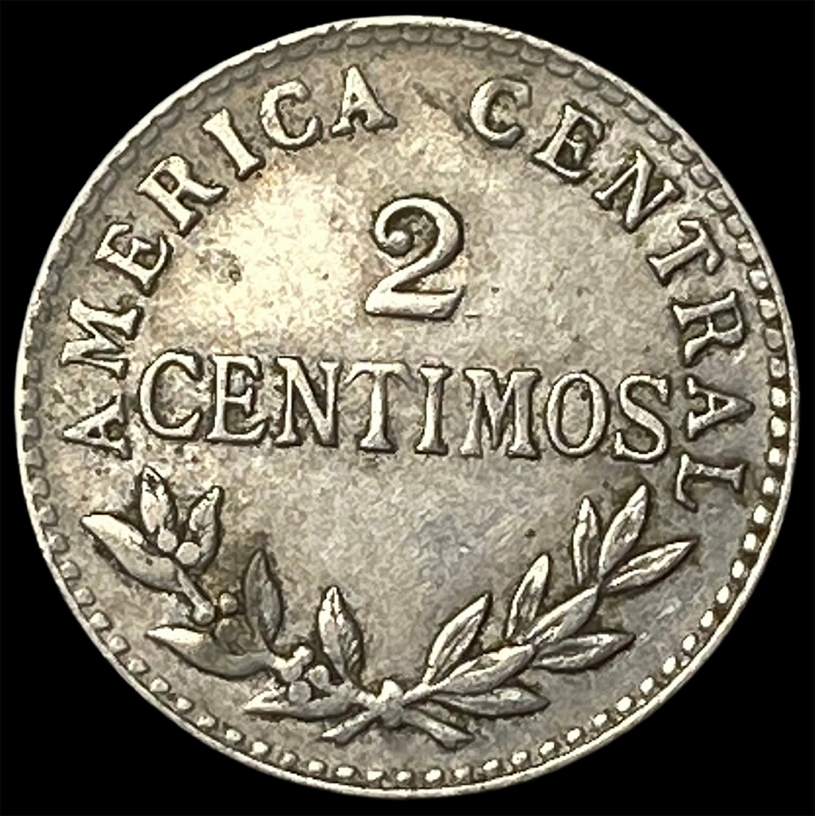 1903 Costa Rica Copper Nickel 2 Centimos (1 of 2)