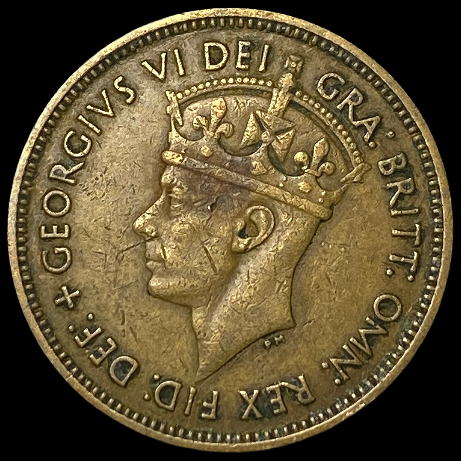 1951 British West Africa Brass 1 Shilling: 1951 British West Africa Brass 1 Shilling