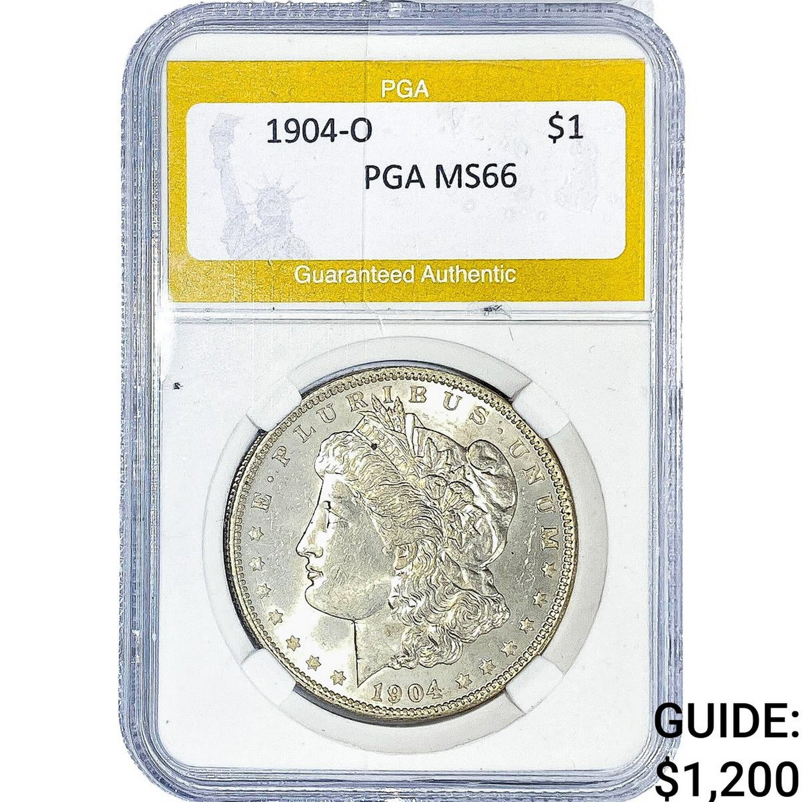 1904-O Morgan Silver Dollar PGA MS66: 1904-O Morgan Silver Dollar PGA MS66