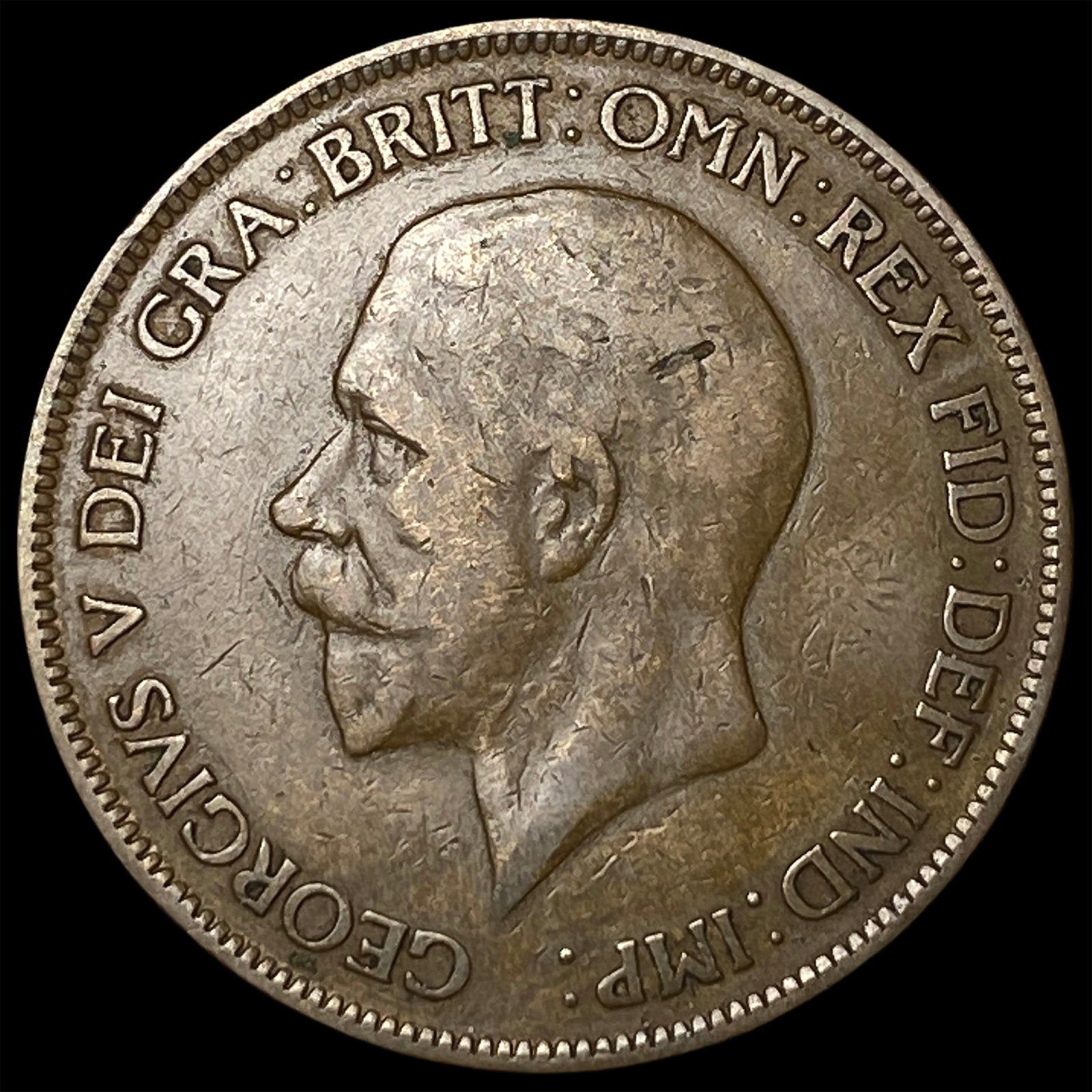 1929 Great Britian Bronze 1 Penny: 1929 Great Britian Bronze 1 Penny